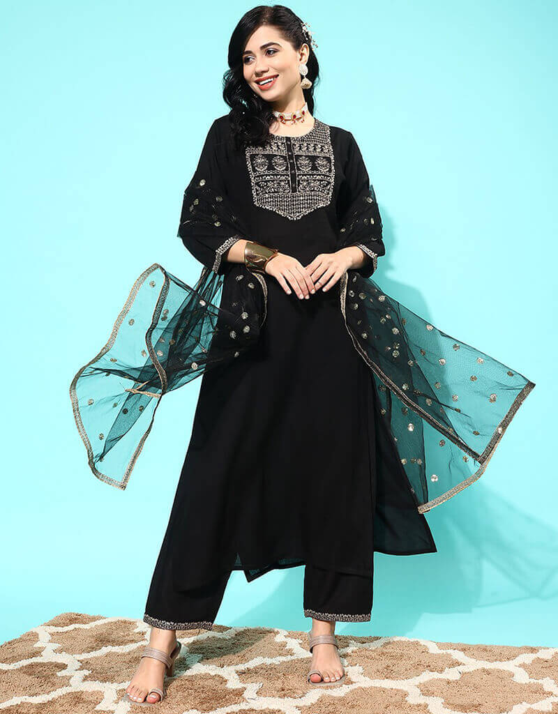 Black Bean Viscose Rayon Straight Leg Pants for Women - Comfortable Office Work Trousers & Casual Wear