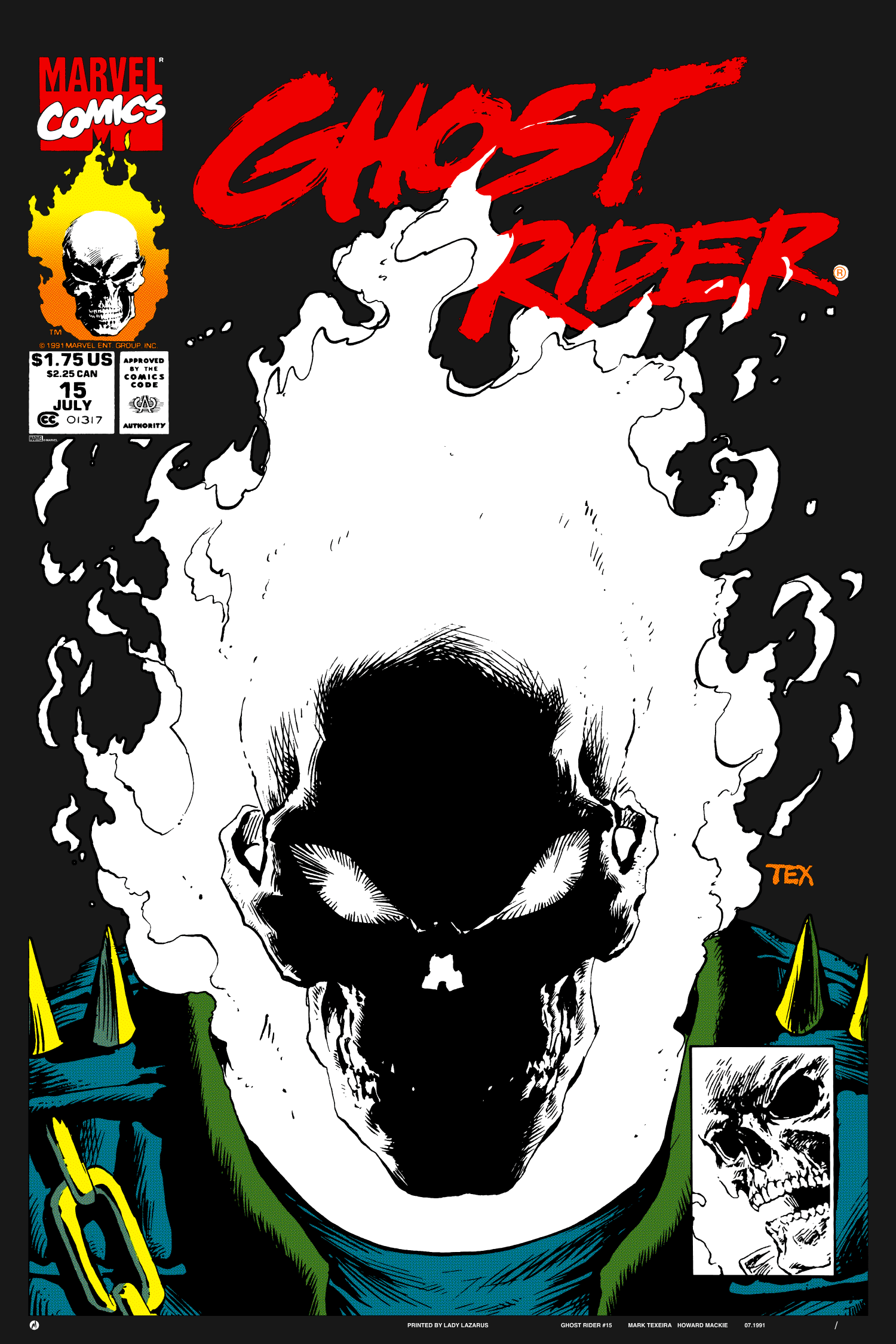 Ghost Rider #15 Poster - Marvel Comics Wall Art - Perfect for Home Decor, Office, and Comic Book Fan Gifts