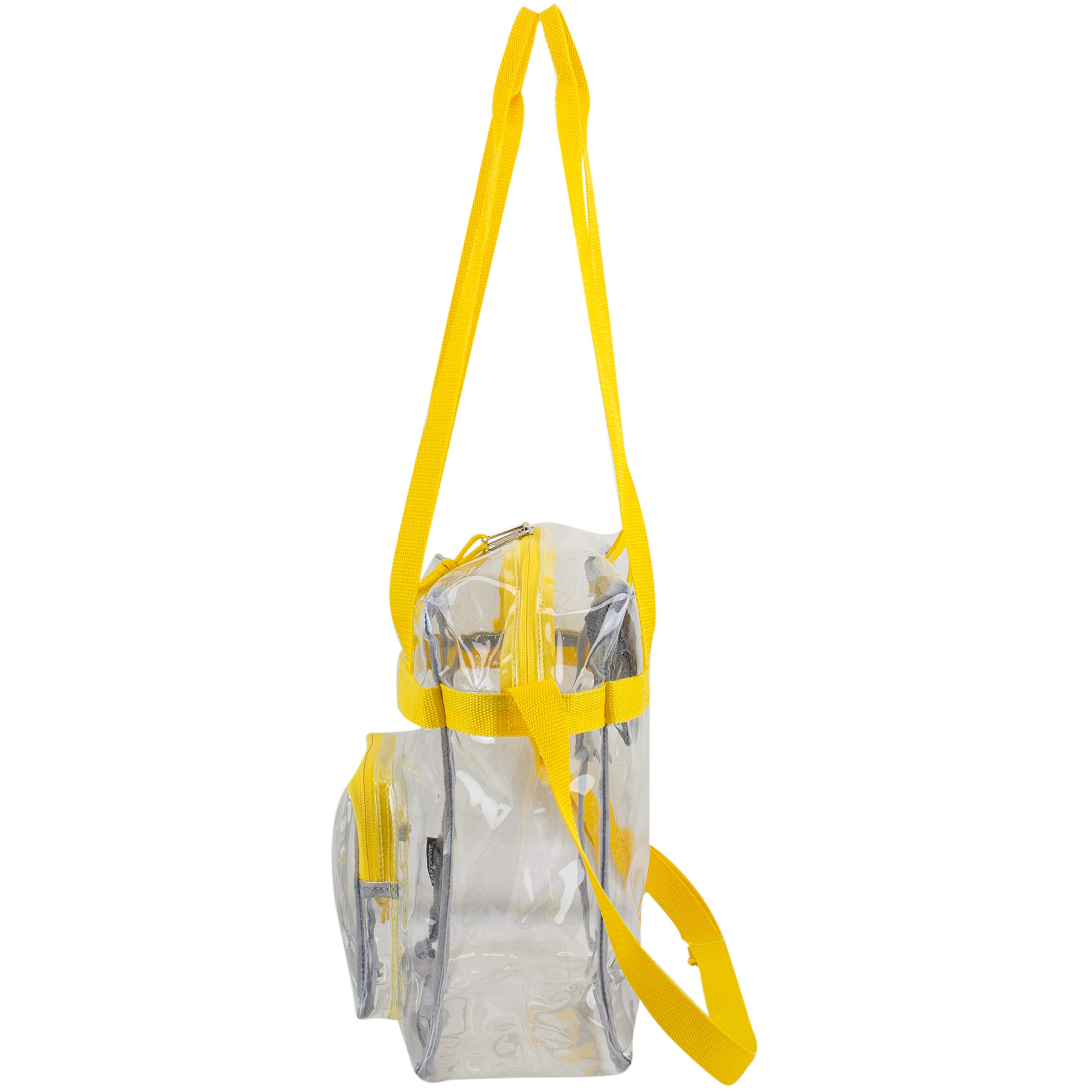 EastSport Clear Stadium Approved Tote Bag - See Through Crossbody Shoulder Messenger Purse for Women & Men - Perfect for Sports Games, Concerts, Work & School Events