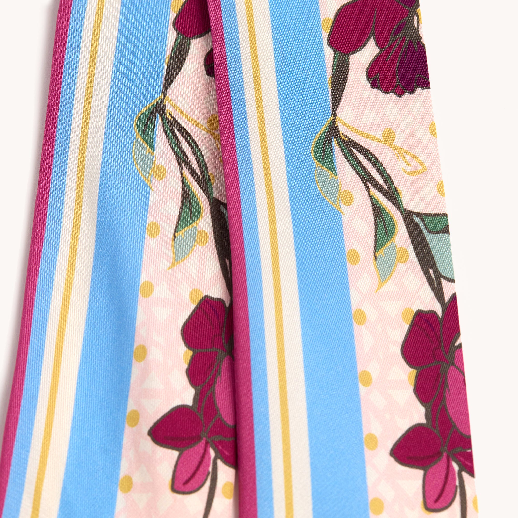 Elegant Floral Silk Scarf - Luxury Garden Vine Pattern Shawl for Women | Perfect for Weddings, Parties & Office Wear