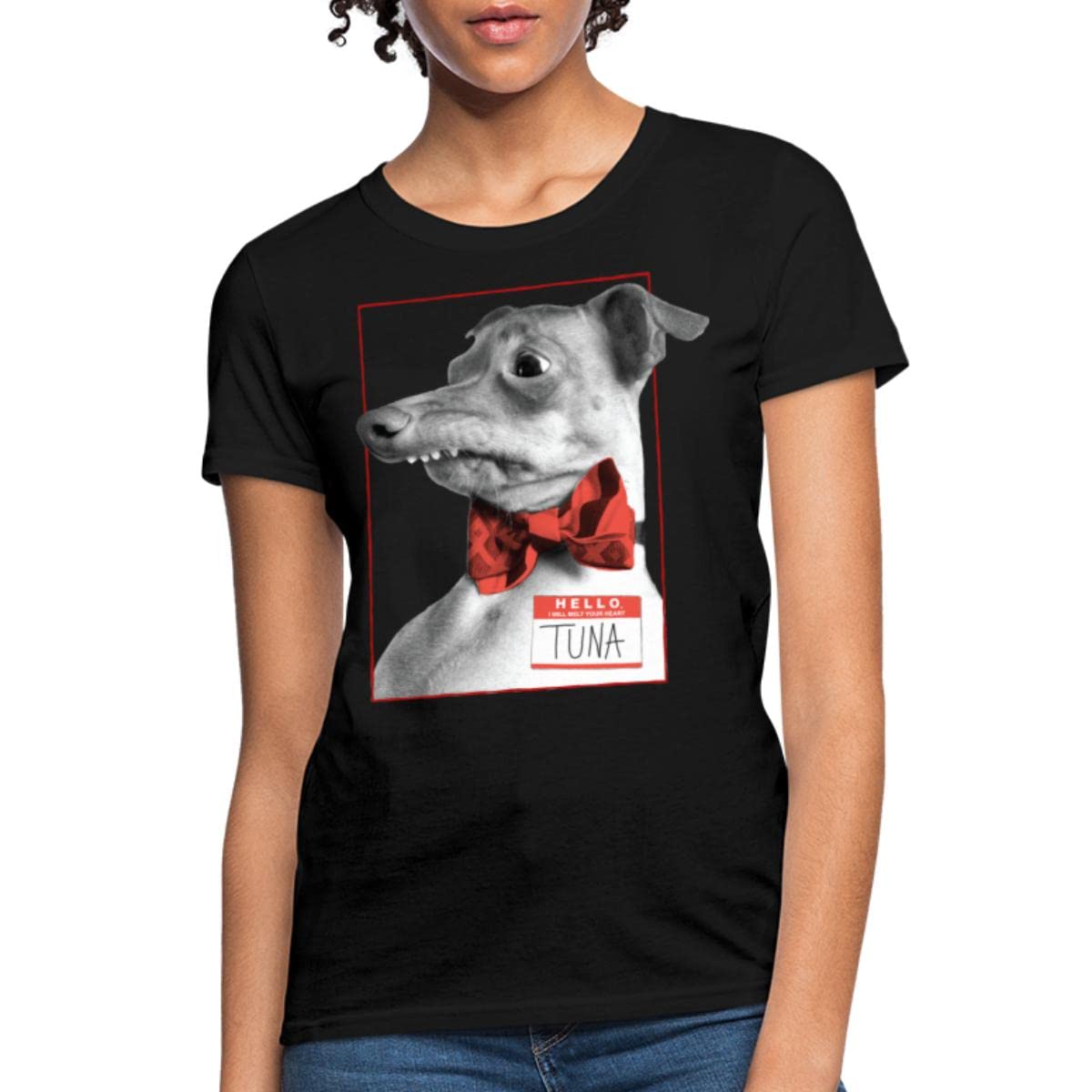 Spreadshirt Funny Tuna Melts My Heart Hello Women's T-Shirt - Cute Graphic Tee for Casual Wear, Gifts & Everyday Outfits