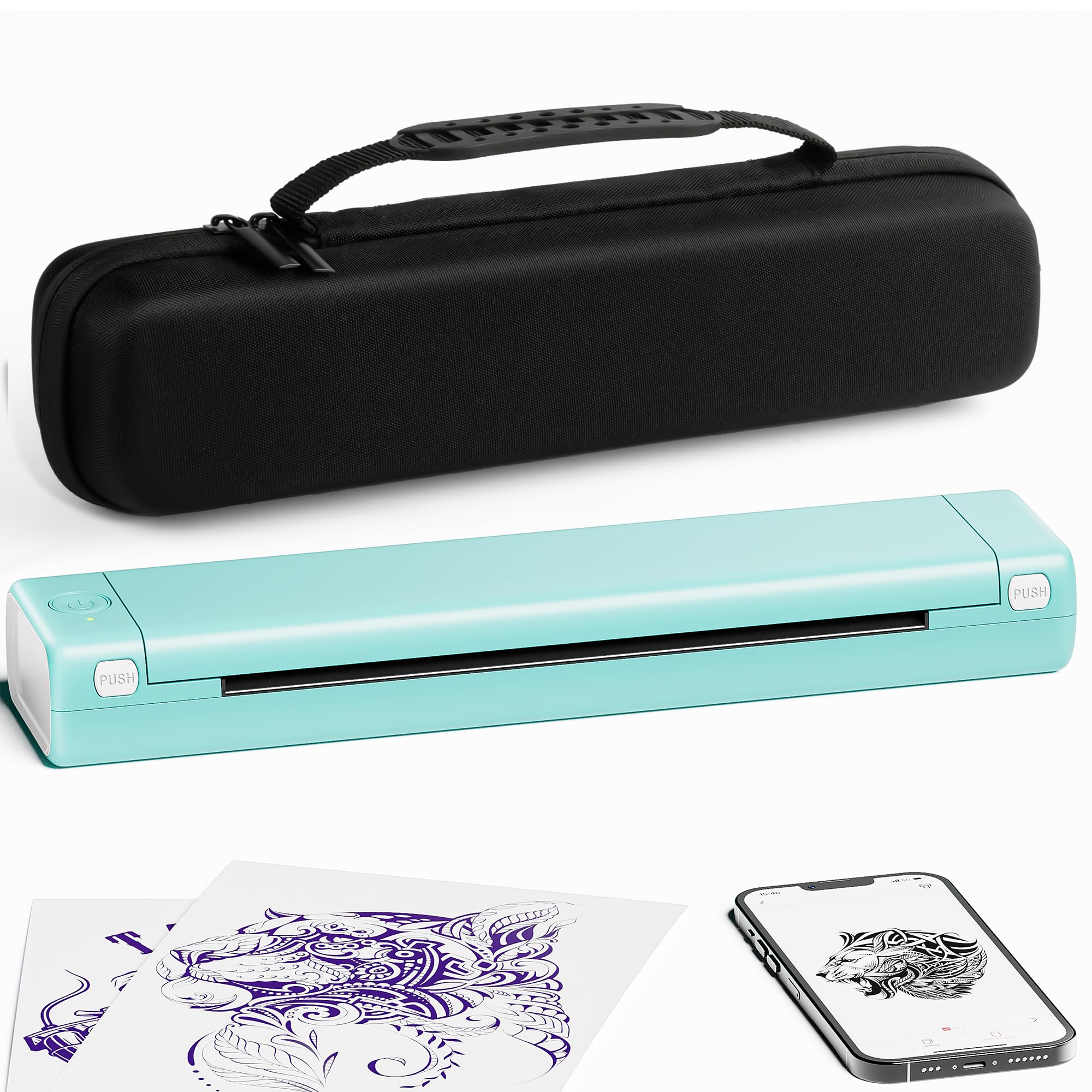 Phomemo M08F Wireless Thermal Printer - Portable A4 Bluetooth Printer for Laptops & Smartphones | Inkless Printing for Receipts, Labels & Documents | Perfect for Home Office, Small Business & On-the-Go Printing