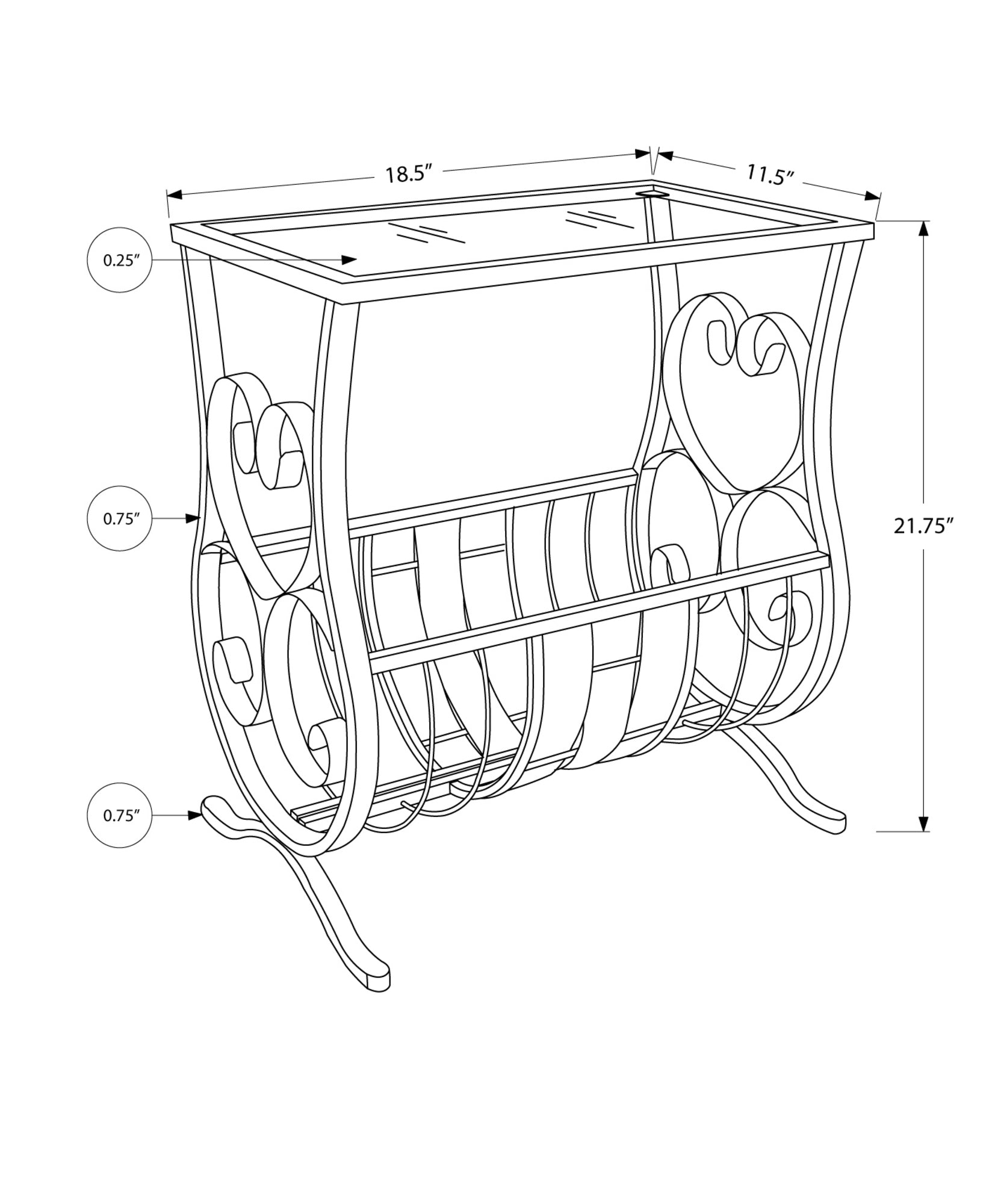 Modern Accent Table - Satin Black Metal Frame with Tempered Glass Top | Perfect for Living Room, Bedroom, or Office Decor