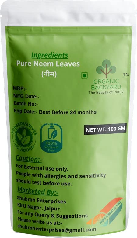 Organic Neem Leaf Powder for Face Care - 100% Natural, Chemical-Free Skincare Solution | Acne Treatment, Dark Spot Remover, Skin Brightening for Daily Beauty Routine