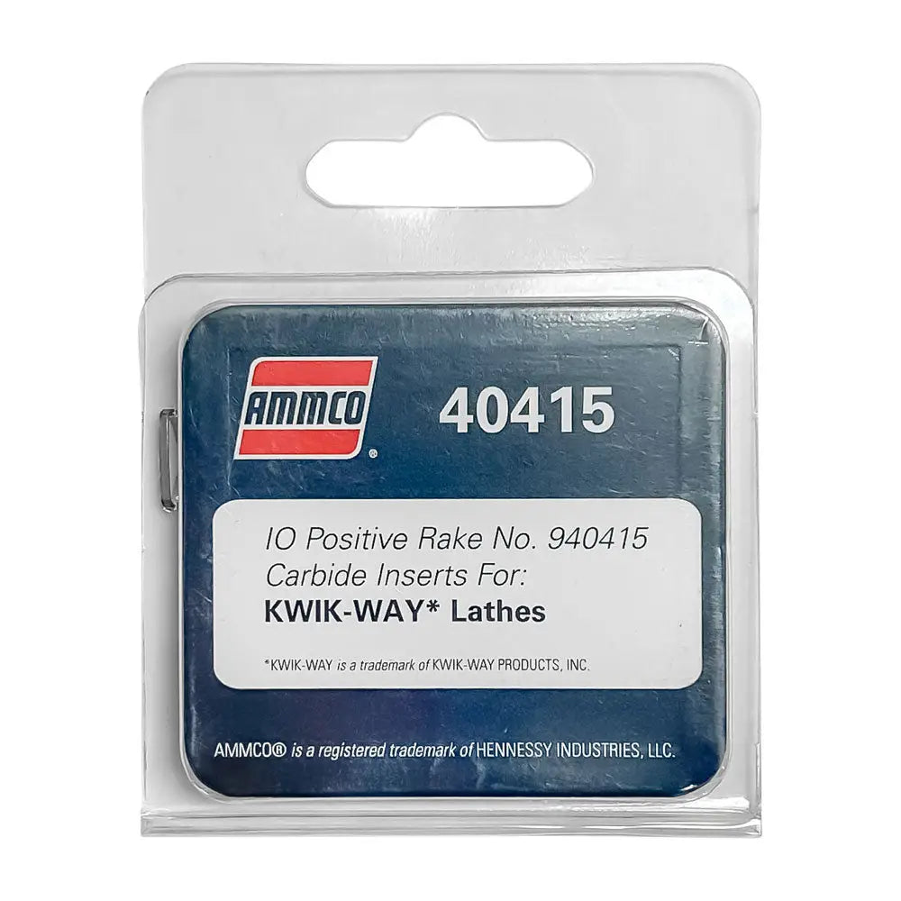 Ammco 40415 Carbide Insert Positive Rake for Lathes (10-Pack) - Durable Cutting Tools for Metal Turning, Facing & Threading Operations