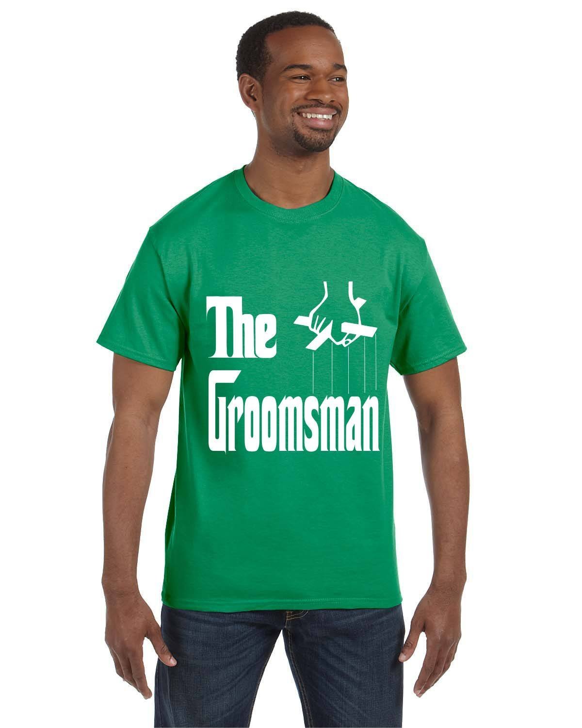 ALLNTRENDS Men's T-Shirt - The Groom's Man - Comfortable Cotton Crew Neck Tee for Groomsmen, Wedding Party & Casual Wear