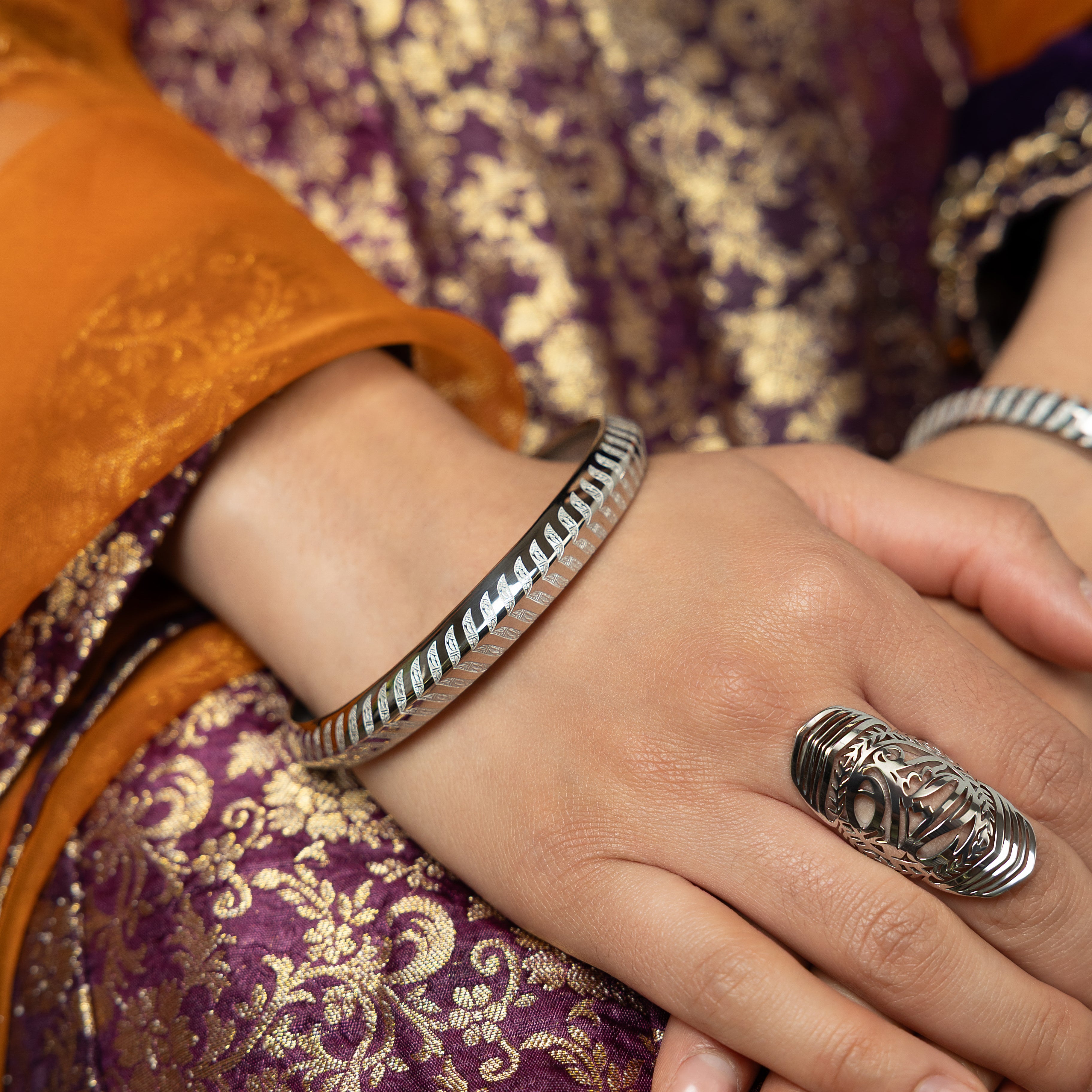 Divine Will Bangle Bracelet - Aadil x Nominal Collaboration - Elegant Handmade Jewelry for Women - Perfect for Weddings, Parties & Special Occasions
