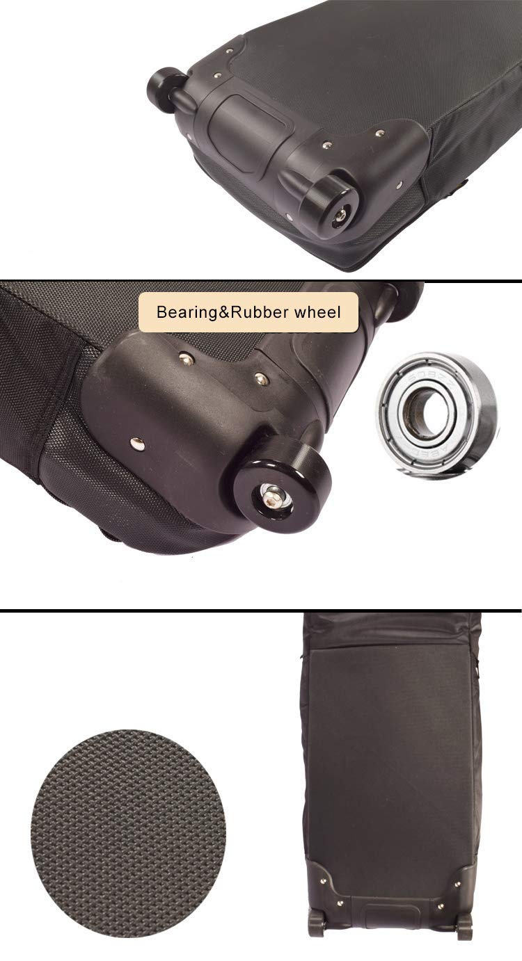 UNISTRENGH Padded Snowboard Bag with Wheels - Large Multi-Compartment Ski Boot & Helmet Storage - Waterproof Travel Snowboard Case for Airplane & Mountain Trips