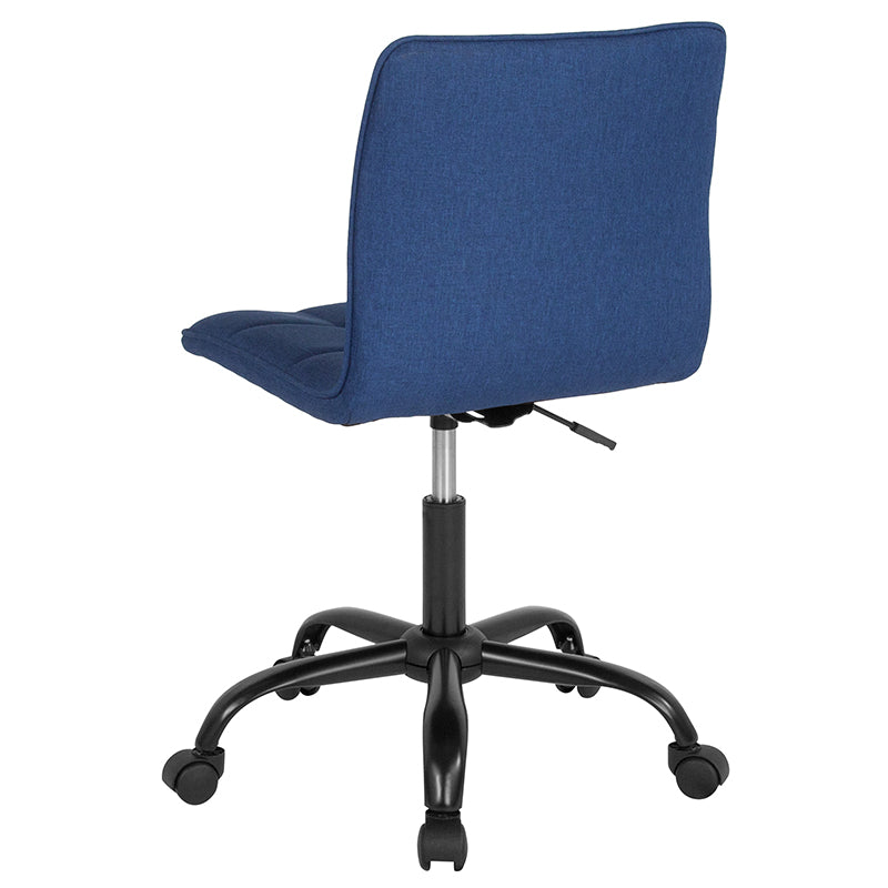 FLASH Sorrento Ergonomic Office Chair - Blue Fabric Task Chair with Adjustable Height & Lumbar Support for Home & Workspace Comfort (DS 512C BLU F GG) - Perfect for Long Hours Sitting, Computer Work & Conference Rooms