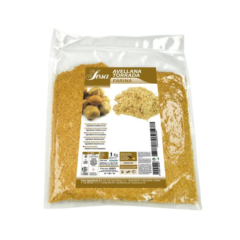 SOSA Toasted Hazelnut Flour 1kg - Gluten-Free Baking Ingredient for Cakes, Cookies & Desserts | Premium Nut Flour for Home Bakers & Professional Chefs