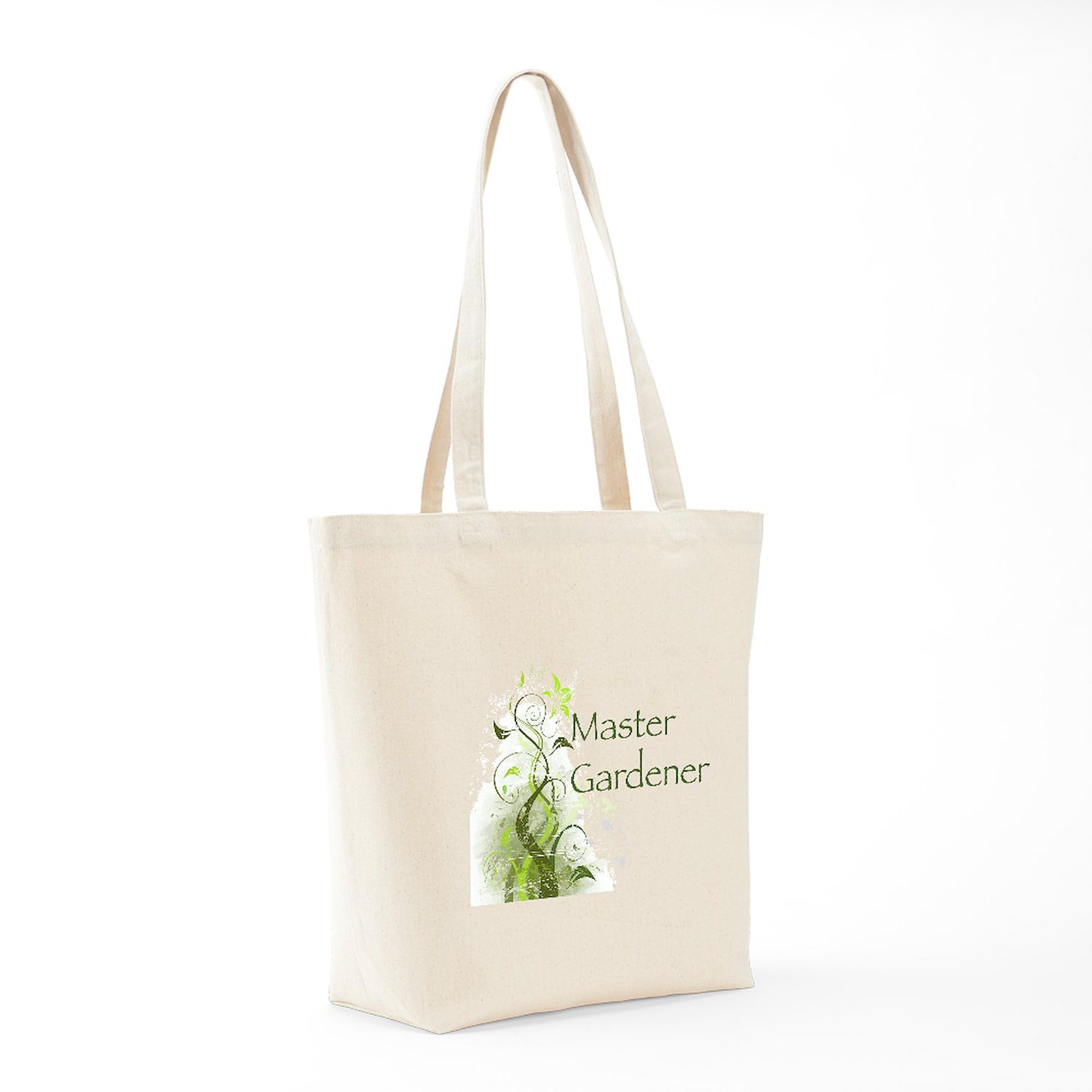 Master Gardener Modern Tote Bag - Natural Canvas Reusable Shopping Bag for Groceries, Farmers Market & Eco-Friendly Lifestyle