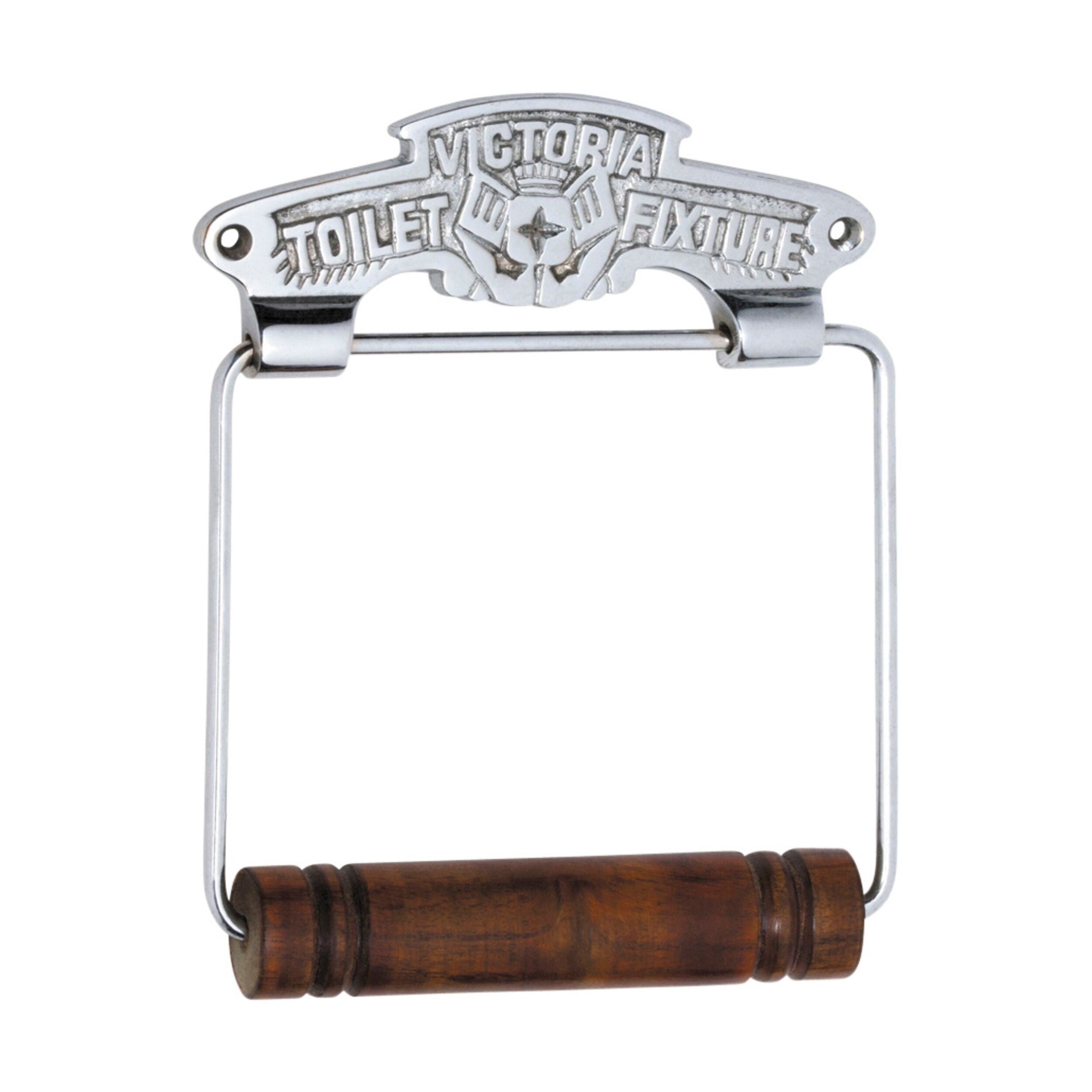 4868 Victoria Chrome Plated Toilet Paper Holder - 5.9 x 4.7 Inches (H150xW120mm) - Bathroom Tissue Roll Dispenser for Modern Home Decor