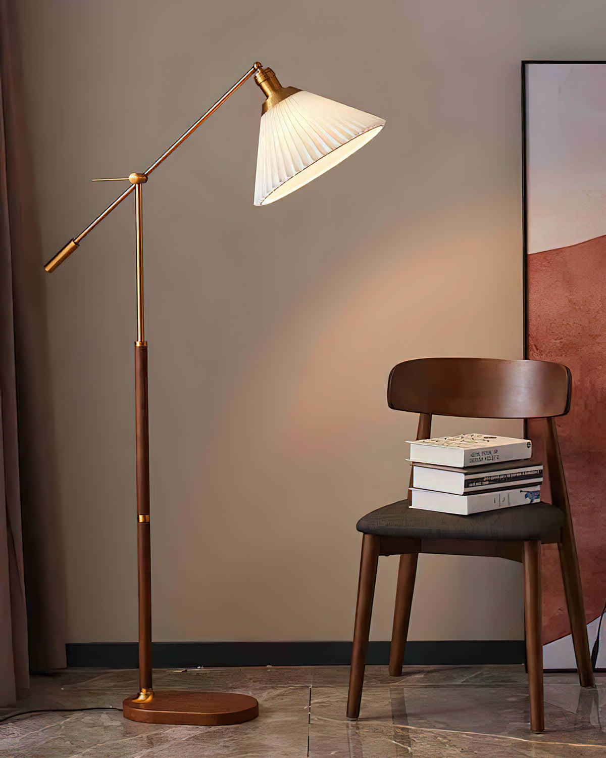 Ozawa Pleated Floor Lamp - Modern LED Standing Light with Adjustable Brightness for Living Room, Bedroom & Office Decor | Energy Efficient & Stylish Lighting Solution