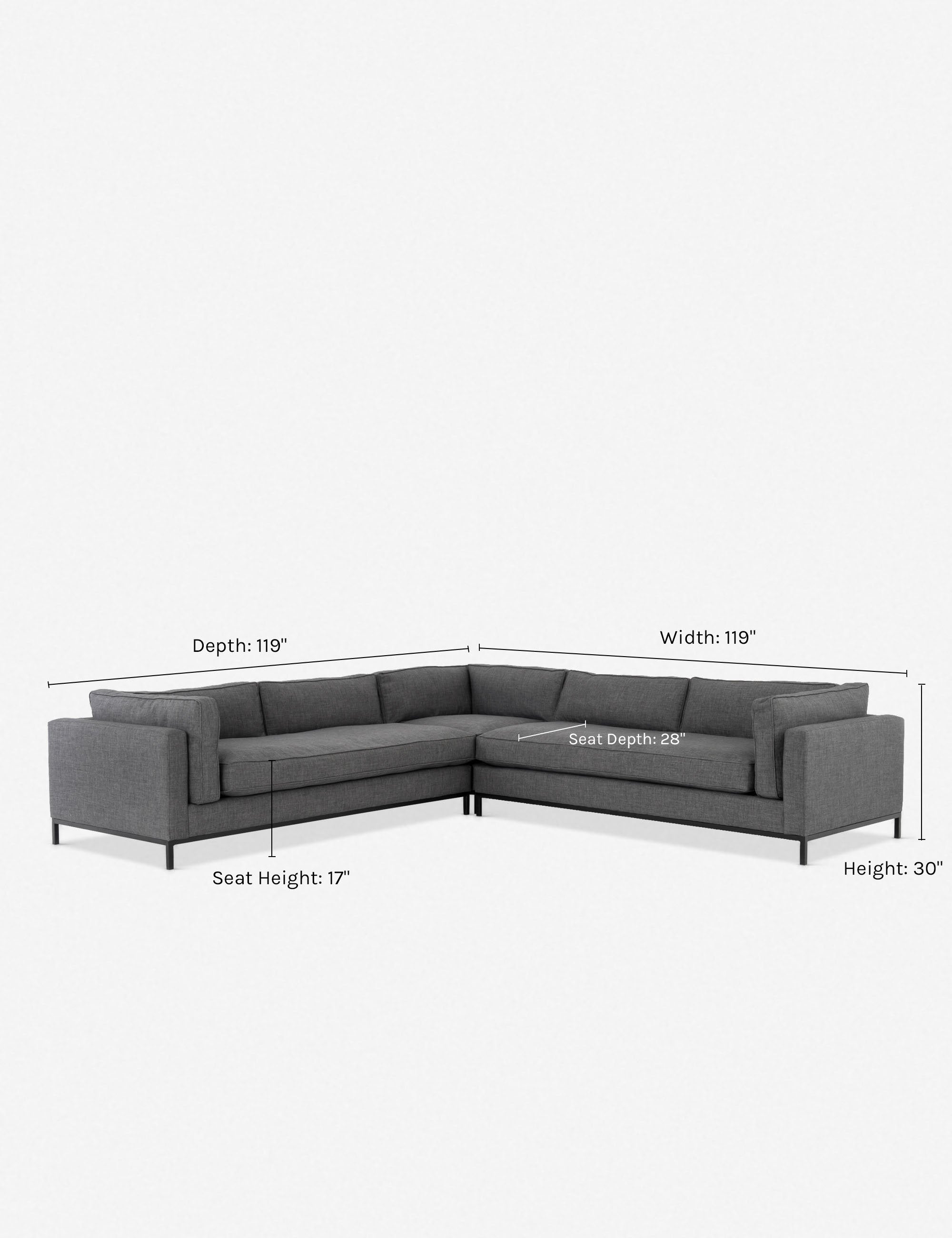 Fritzie Corner Sectional Sofa - Modern L-Shaped Couch for Living Room, Reversible Design, Comfortable Fabric Upholstery - Perfect for Small Spaces, Apartments & Family Gatherings
