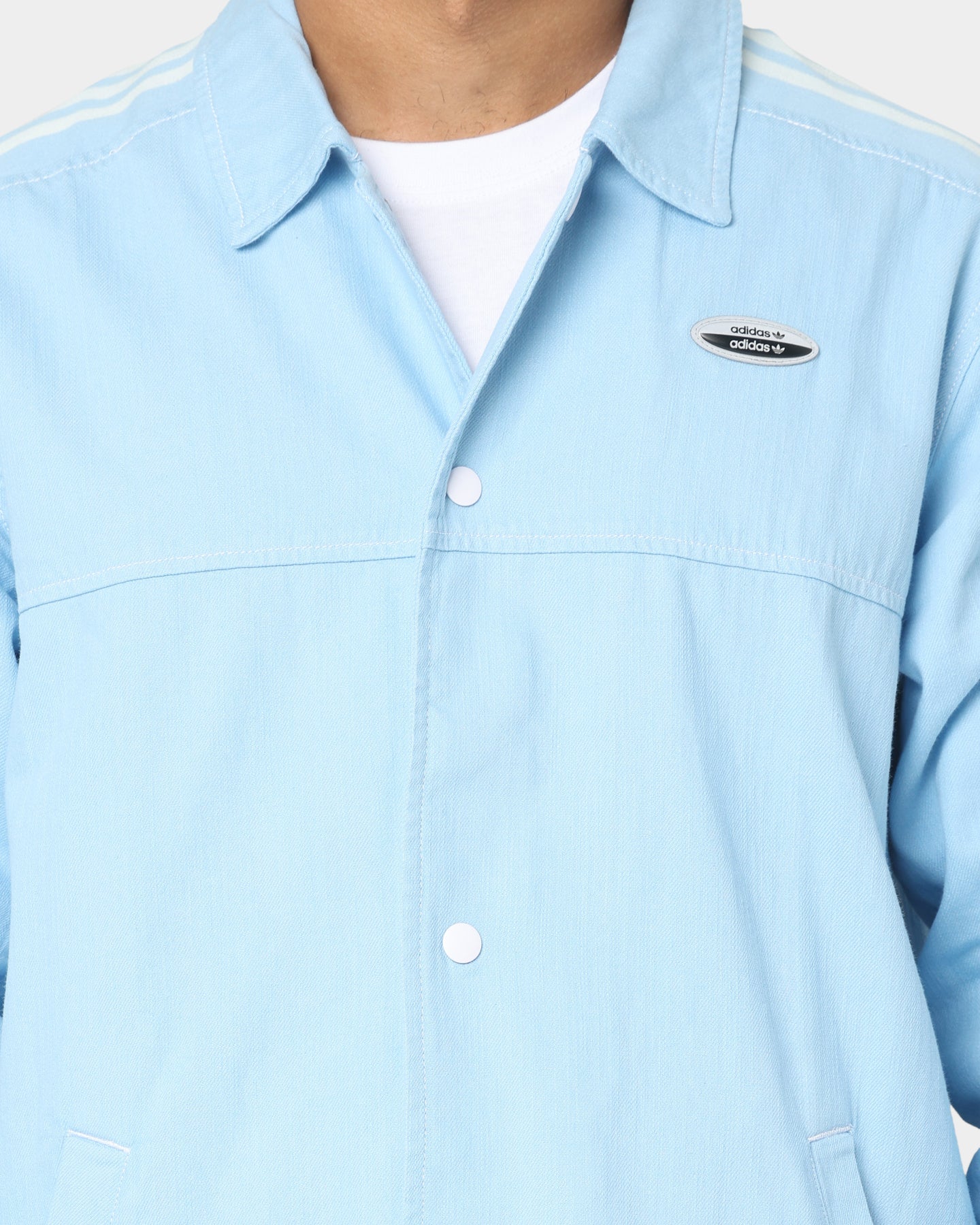 Adidas Denim Jacket for Men - Light Blue Wash Casual Jacket with Classic Logo | Perfect for Streetwear, Outdoor Activities & Everyday Fashion