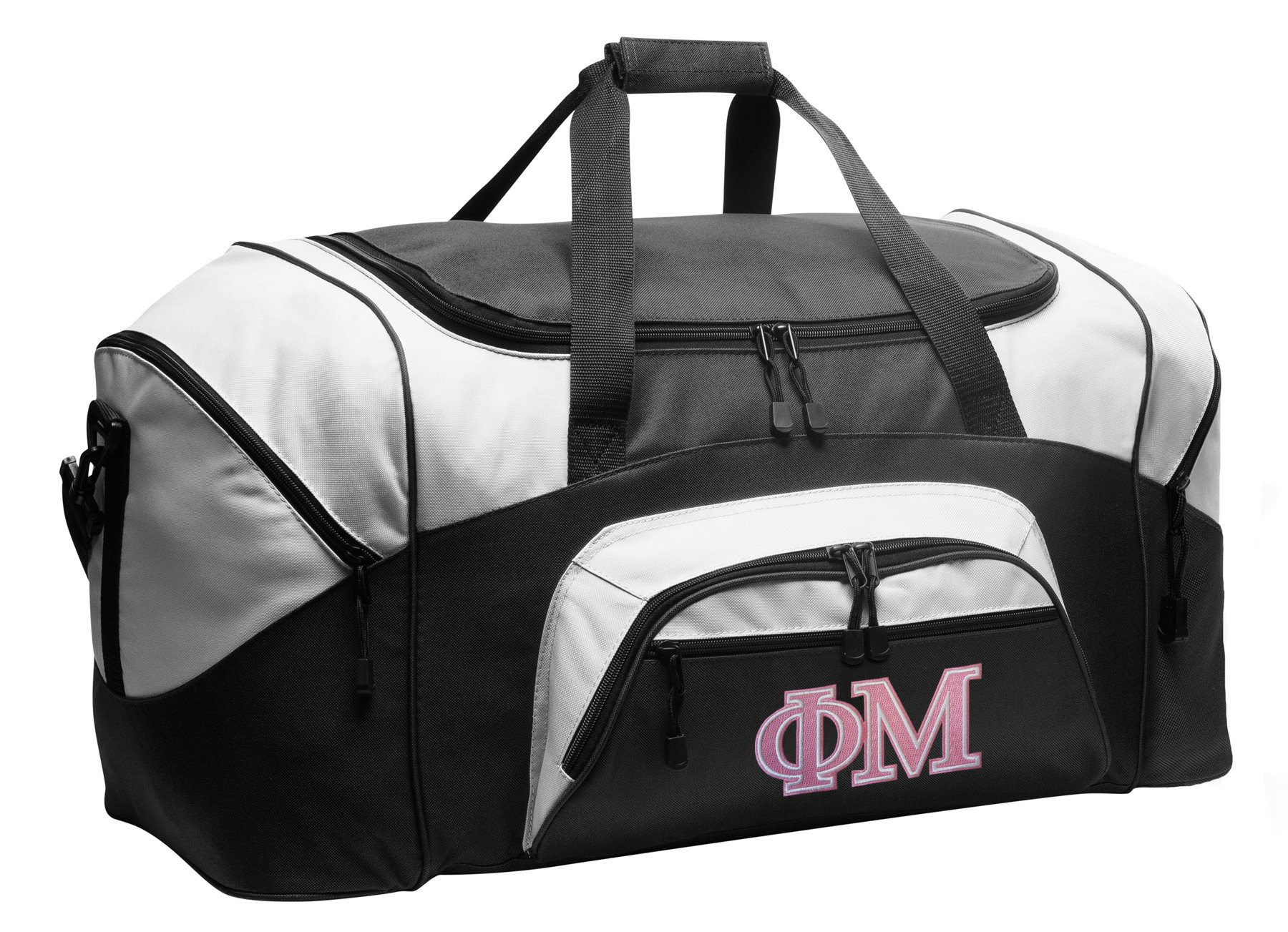 Phi Mu Sorority Large Duffel Bag - Stylish Gym Bag & Travel Carry-On for College, Workout, Sports & Weekend Trips - Perfect Gift for Women & Men
