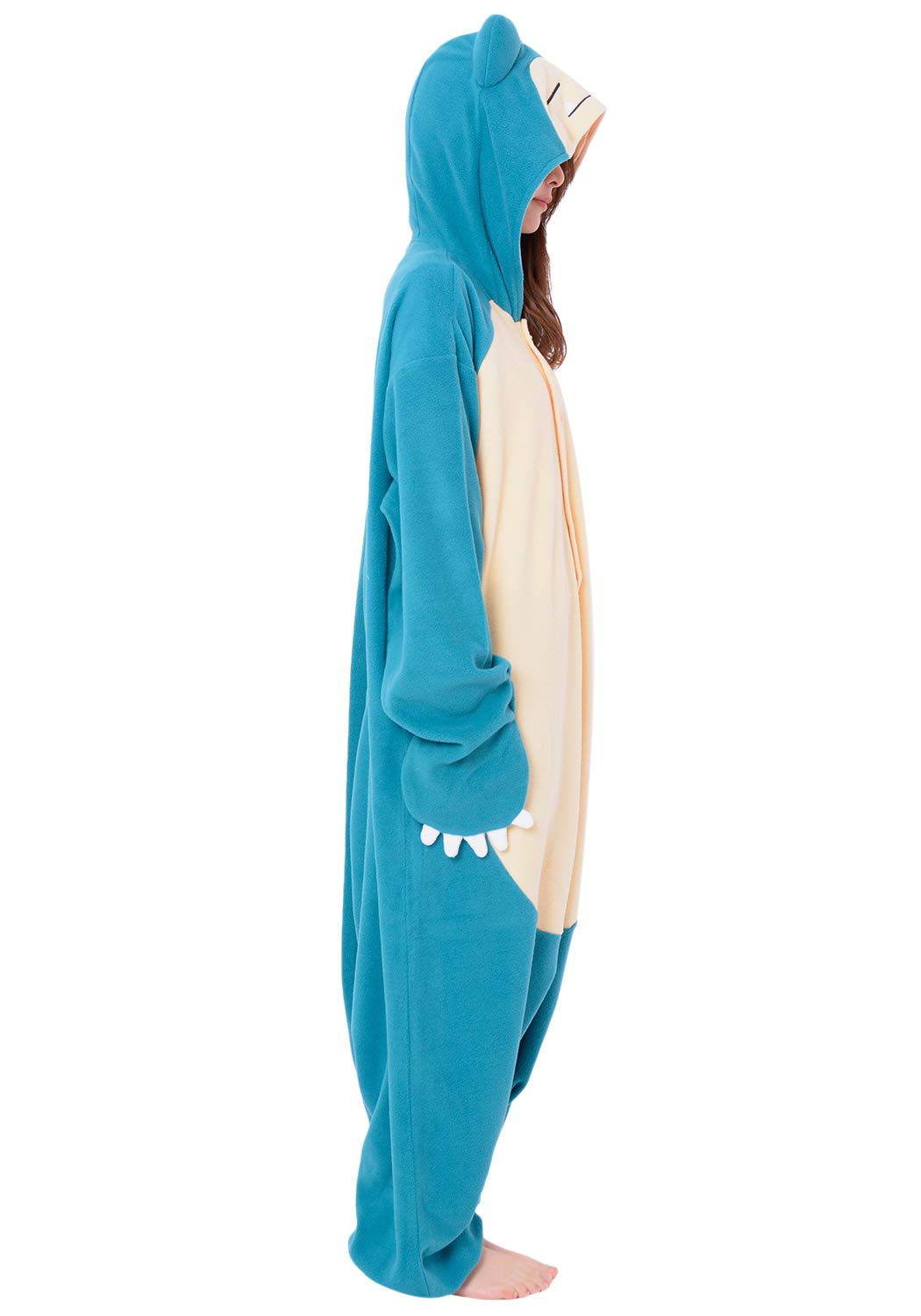 SAZAC Pokemon Snorlax Kigurumi Onesie - Ultra Soft Adult Pajamas for Halloween, Cosplay & Lounge Wear | Unisex Sleepwear for Anime Fans | Perfect for Parties, Sleepovers & Relaxing at Home