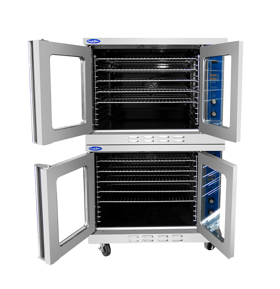 Atosa ATCO 513B Commercial Double Deck Gas Convection Oven - 92,000 BTU for Bakeries, Restaurants & Catering Businesses - Perfect for Baking Bread, Pastries & Large Batch Cooking