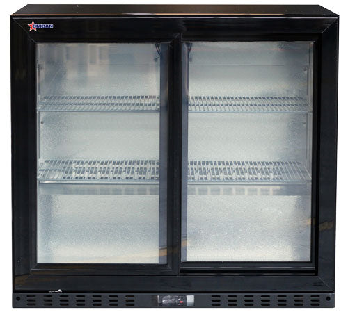 Nella 35 Back Bar Refrigerator with 2 Sliding Glass Doors - Commercial Under Counter Fridge for Bars, Restaurants & Home Use