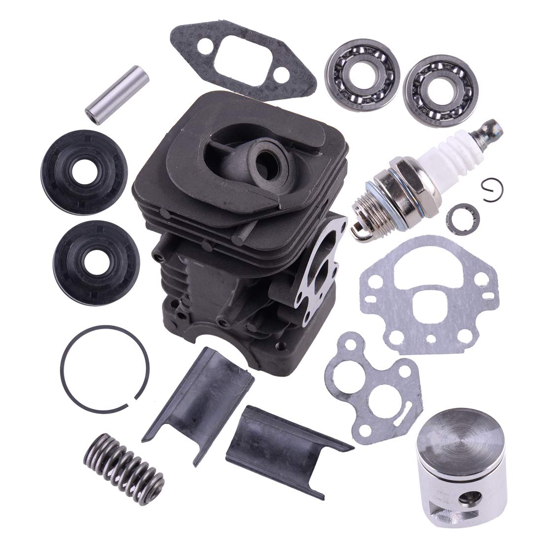 Husqvarna 240 235 236 Chainsaw 39mm Cylinder Piston Kit with Crank Bearing & Seal Gasket - Compatible Replacement Part for DIY Repair & Maintenance
