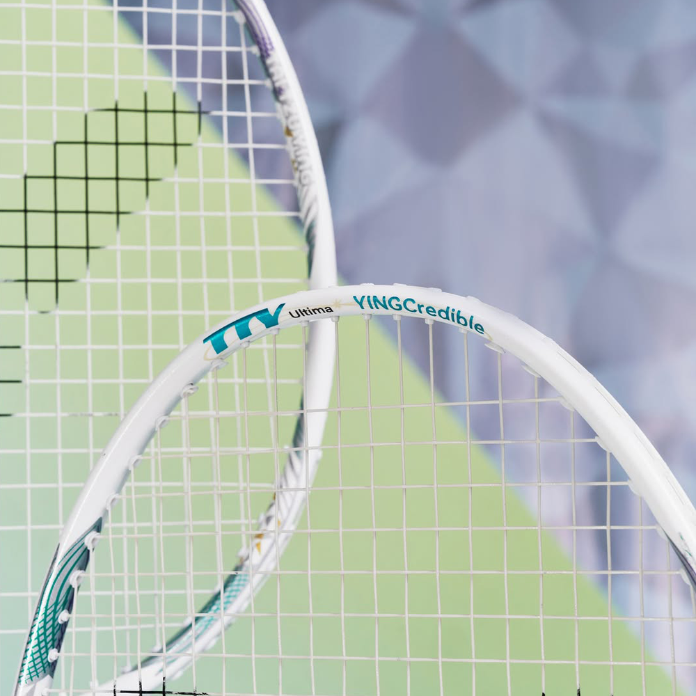 Victor Thruster TTY Ultima Tai Tzu Ying Edition Badminton Racket - Professional Carbon Fiber Shuttlecock Racquet with Enhanced Power & Control (White) - Perfect for Competitive Tournaments & Training Sessions