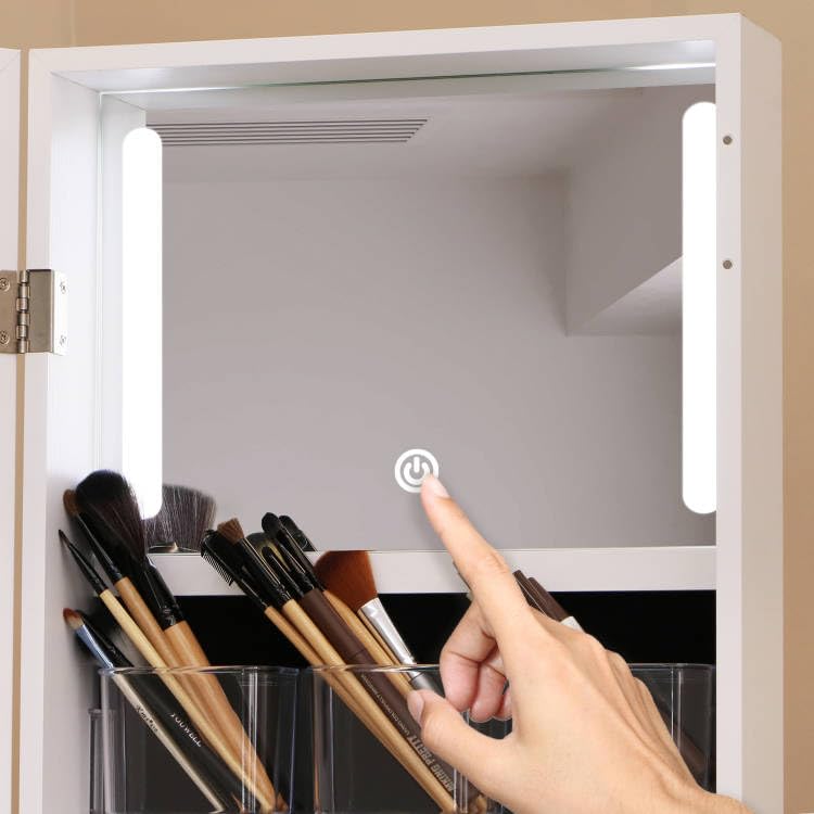 Rotatable Full Length Mirror Jewelry Cabinet - 63.7