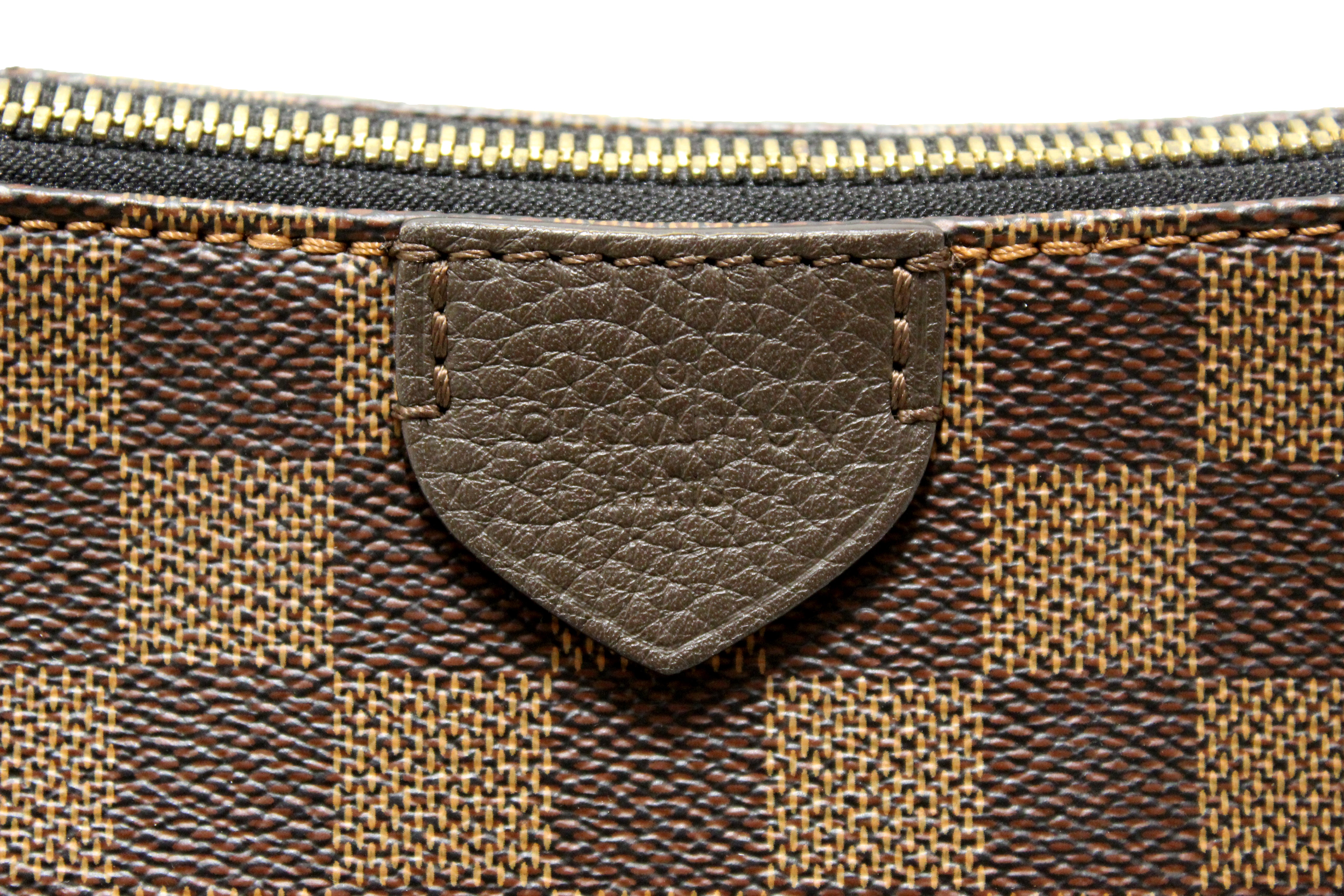 Authentic Louis Vuitton Damier Ebene Canvas Hyde Park Tote Bag with Adjustable Strap - Luxury Designer Handbag for Women, Perfect for Work, Travel & Everyday Use