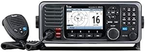 ICOM IC-M605E Fixed Marine VHF Radio with FM, DSC, GPS & AIS Receiver - Waterproof Boat Communication for Sailing, Fishing & Emergency Scenarios