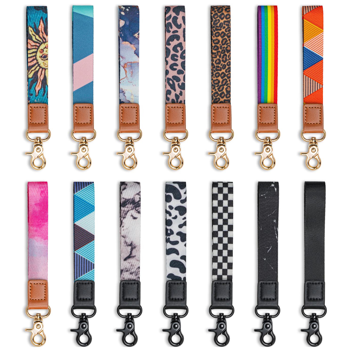 Women's Wristlet Lanyard Keychain - Adjustable Short Key Strap for Car Keys, ID Badges, Cards & Wallet - Perfect for Work, Gym, Travel & Everyday Carry