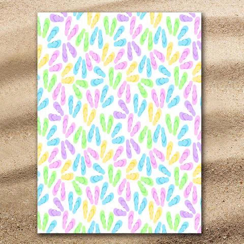Extra Large Beach Towel - Soft & Absorbent Quick-Dry Flip Flop Design for Pool, Beach, and Outdoor Activities | Perfect for Summer Vacation, Swimming, and Lounging