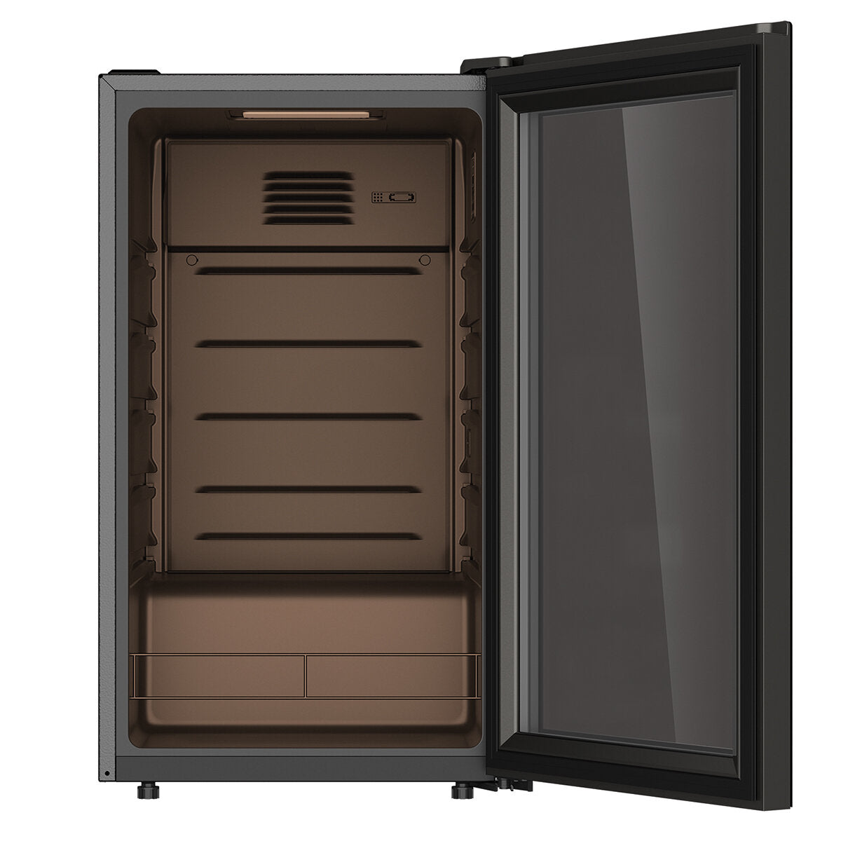 Haier 33 Bottle Dual Zone Wine Cooler Refrigerator - HWC90UC for Home, Office, and Restaurant Use