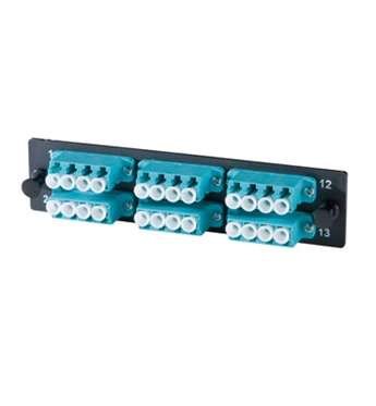 Ortronics 6-LC Quad Multimode Fiber Adapter Panel with Ceramic Sleeves - High-Speed Data Connectivity for Data Centers & Telecom Networks (OR-OFP-LCQ24LC)