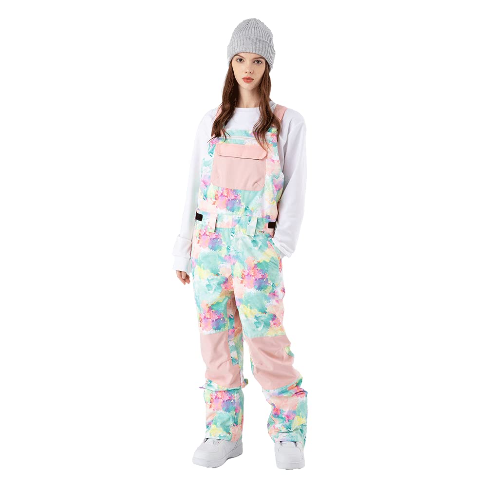 SEARIPE Women's Insulated Snow Bib Overalls - Adjustable Waterproof Snowboarding Pants for Skiing, Hiking & Winter Outdoor Activities - Warm Wear-Resistant Ski Pants for Cold Weather Adventures
