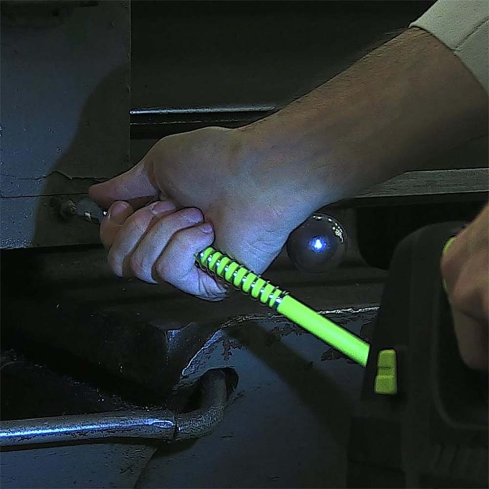 FLEXZILLA L2955FZSP 1/8 Inch x 18 Inch Grease Hose with 1/8 Inch MNPT Ends & Spring Guard - Heavy Duty Flexible Grease Gun Hose for Automotive, Industrial & Farm Equipment Maintenance