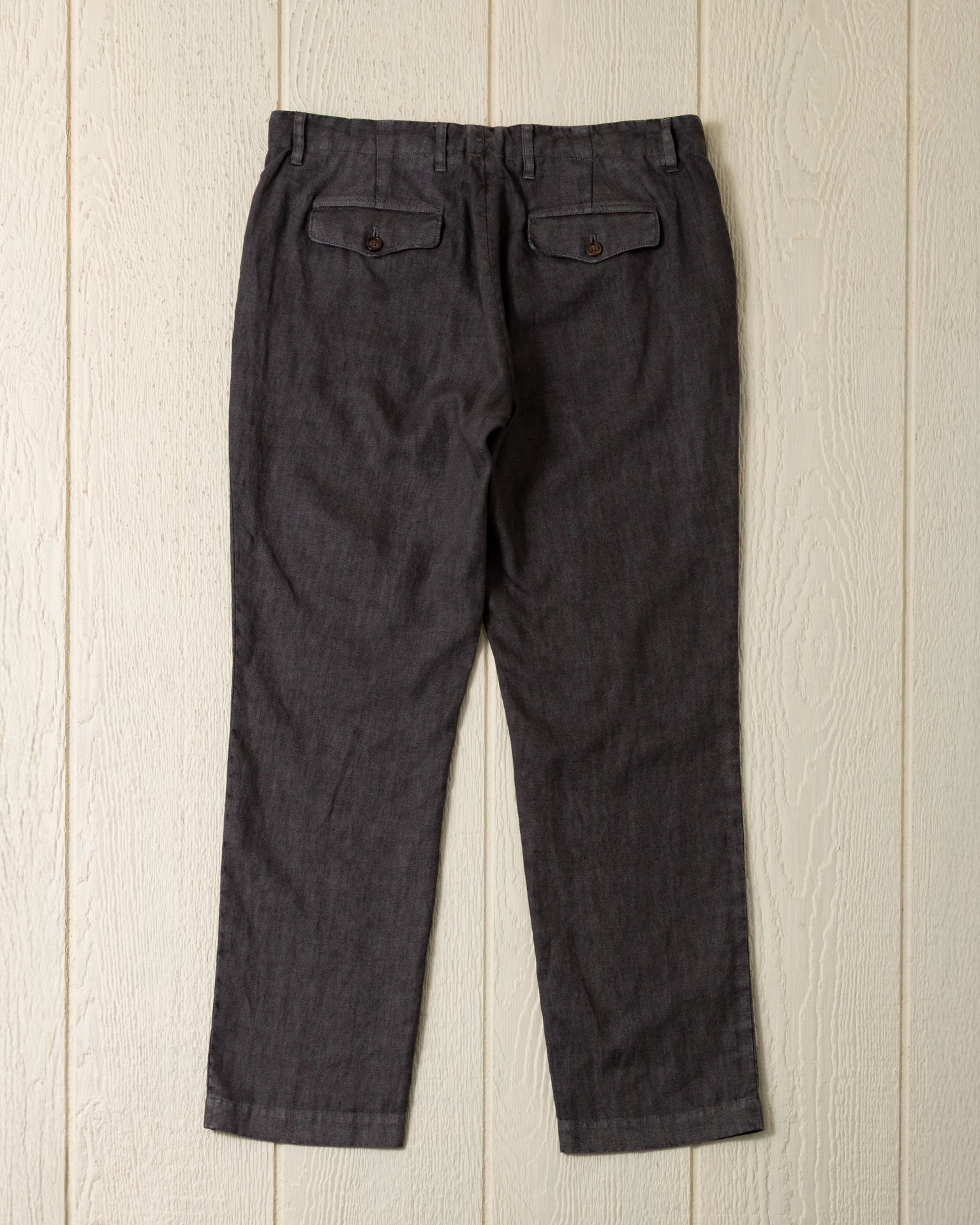 Garment Dyed Linen Camden Pant in Graphite - Comfortable & Stylish Men's Casual Trousers for Work, Travel & Everyday Wear