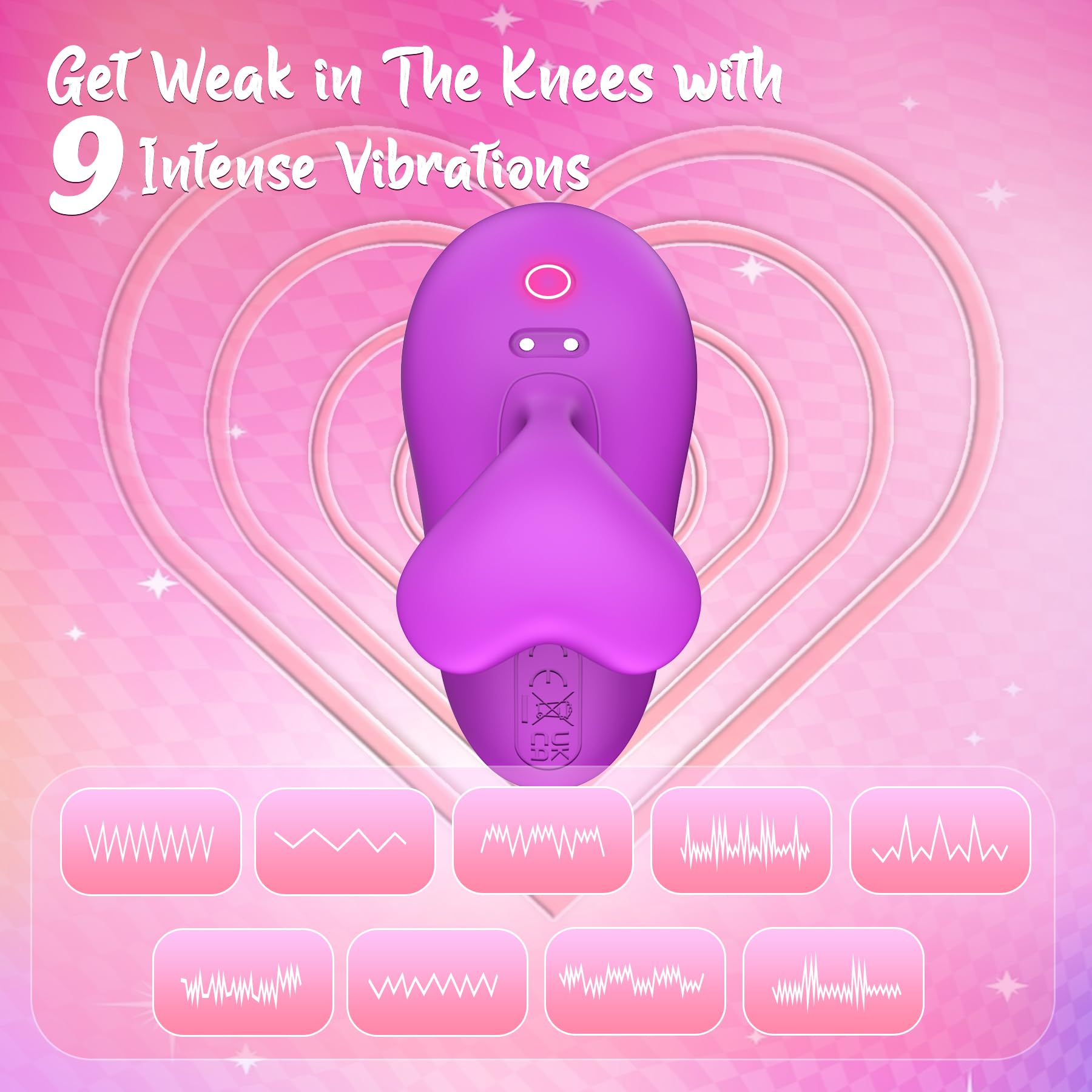 Mini Vibrator - Discreet & Quiet Adult Sex Toy for Women, Finger Vibrator with Heart Handle for Clit & Nipple Stimulation - Perfect for Solo Play & Couples Pleasure - Use at Home, Travel or Romantic Nights