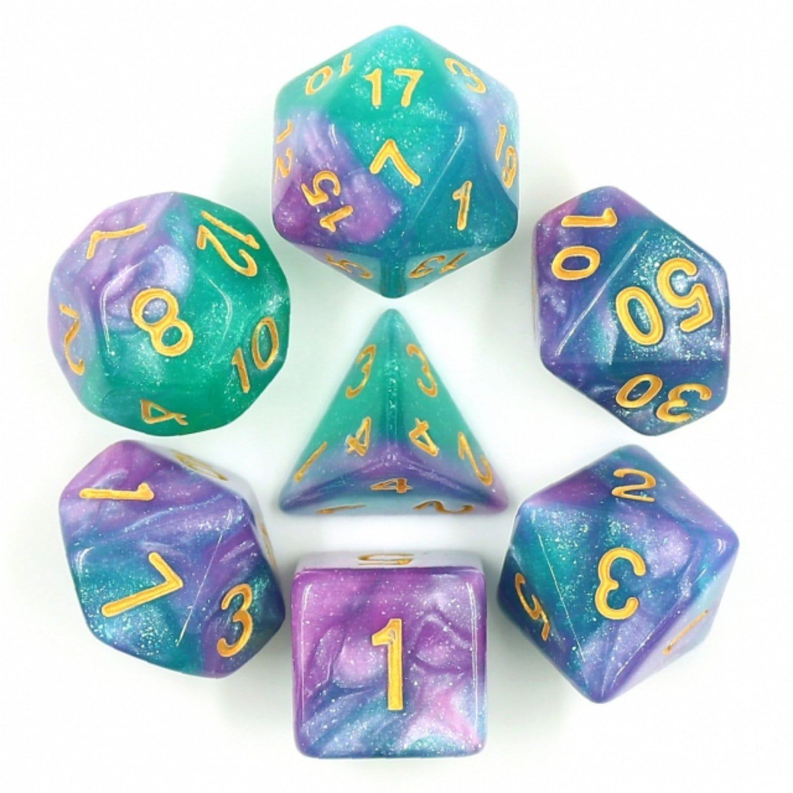 Byzantium 7-Die RPG Set - Premium Dice for Dungeons & Dragons, Pathfinder & Tabletop Roleplaying Games