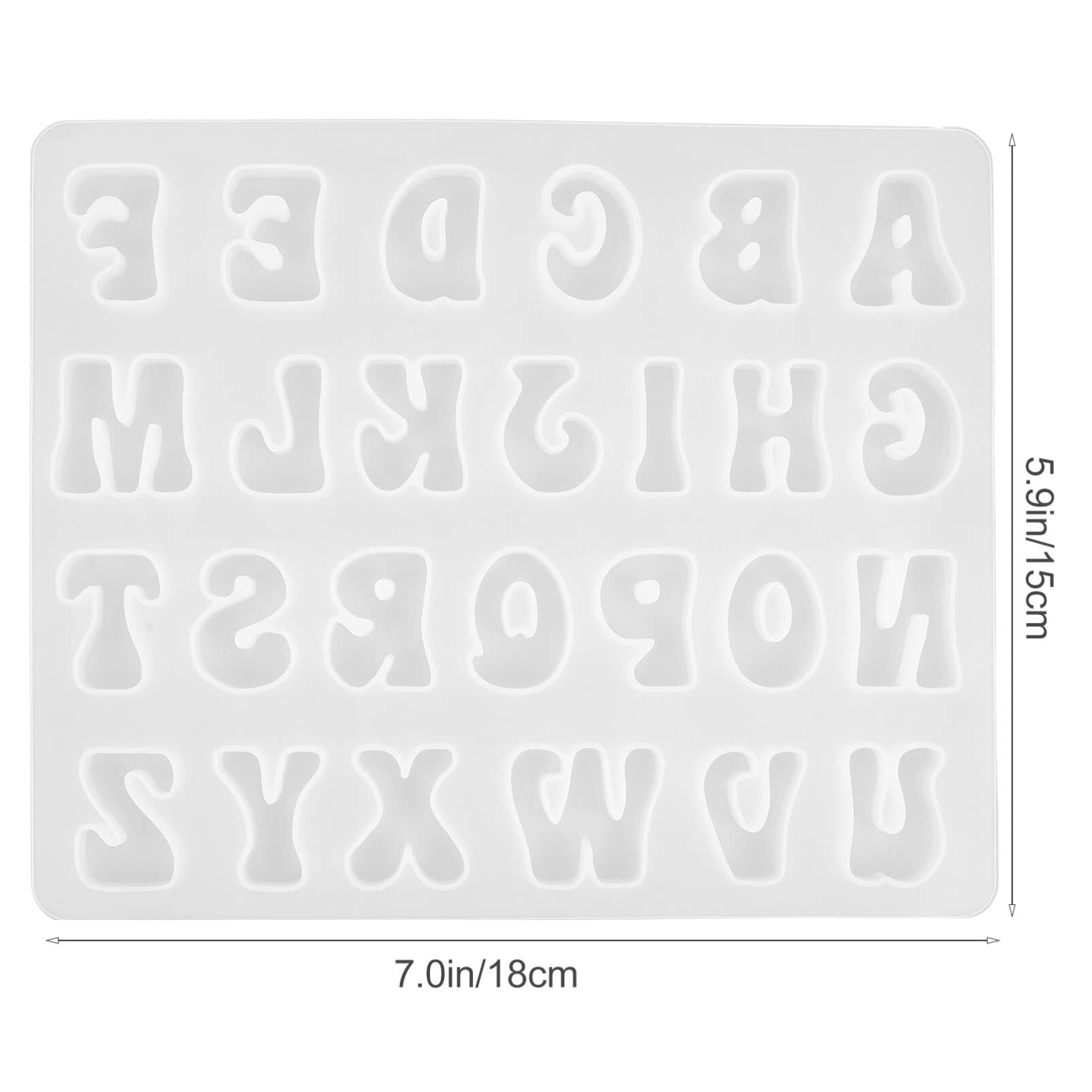 Alphabet Letter Stencil Silicone Mold Set for Cake, Fondant, Chocolate, Candy & Cookie Decorating - DIY Baking Tools for Birthday, Wedding & Party Desserts