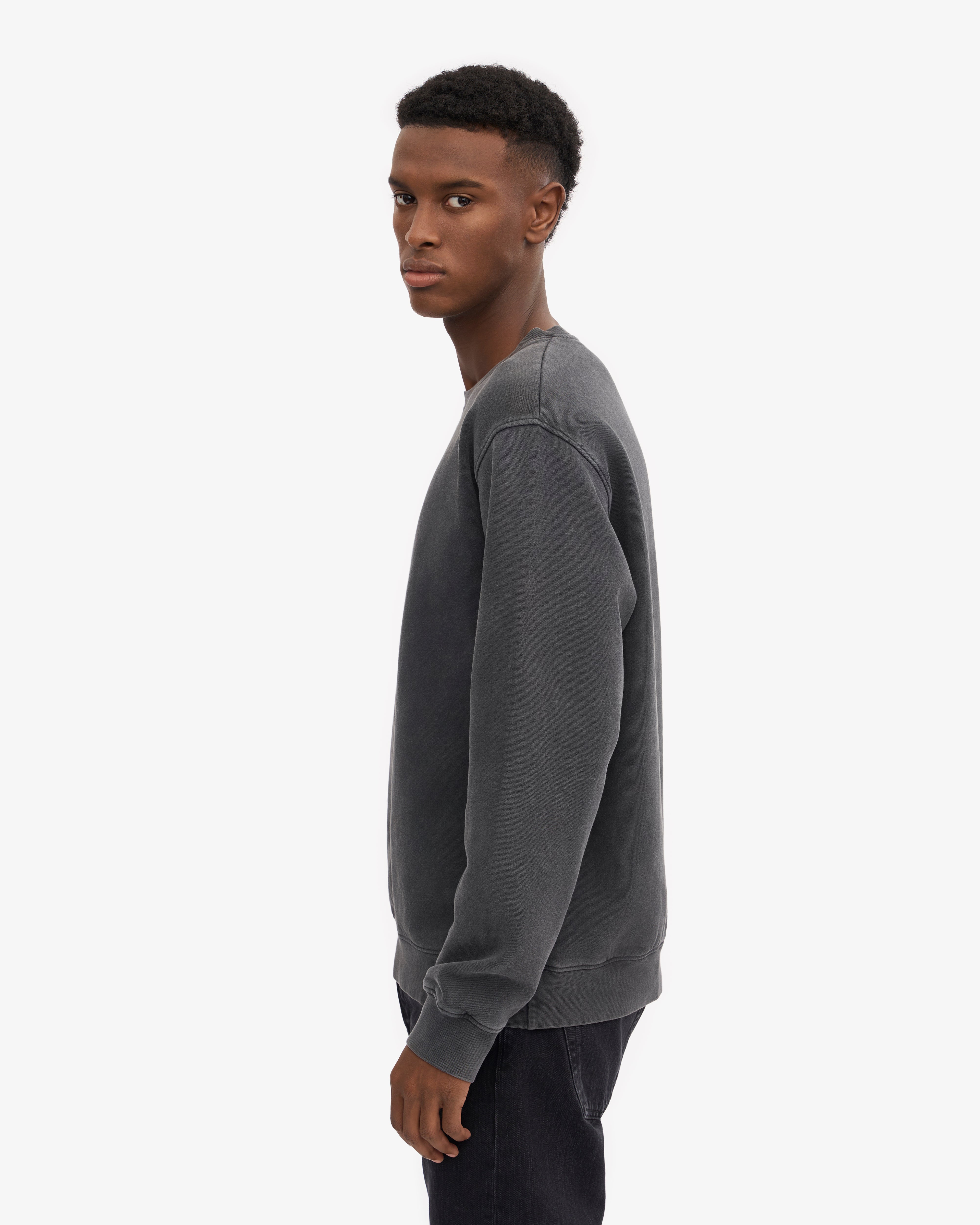 Classic Organic Cotton Crew Neck T-Shirt for Men - Faded Black - Soft & Comfortable Casual Wear for Everyday Use