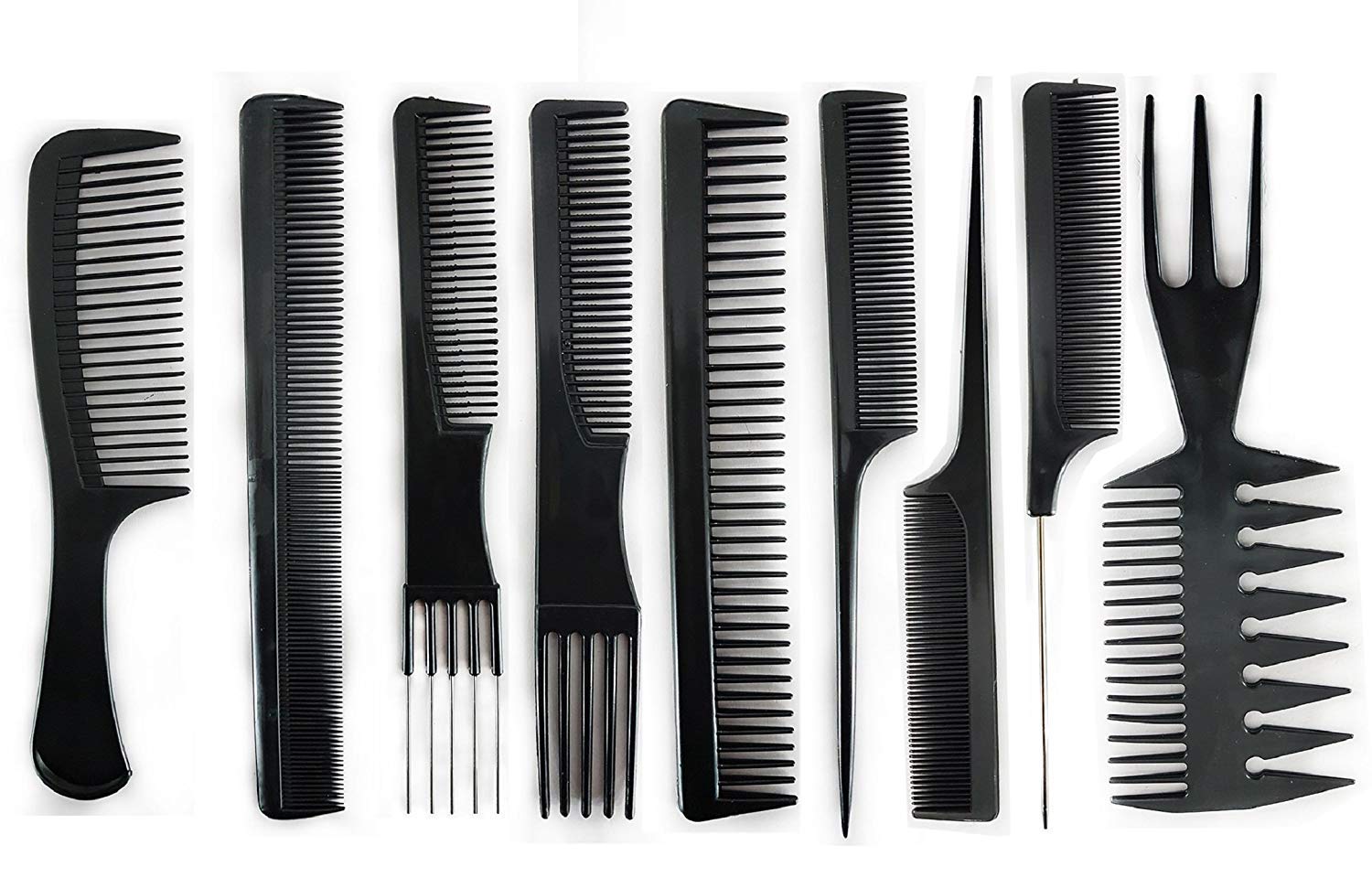 SIYAA Professional Hair Comb Set - 9-Piece Styling Tools for Men & Women - Detangling, Cutting & Styling Accessories for Home & Salon Use - Perfect for Hairstylists & DIY Hair Care