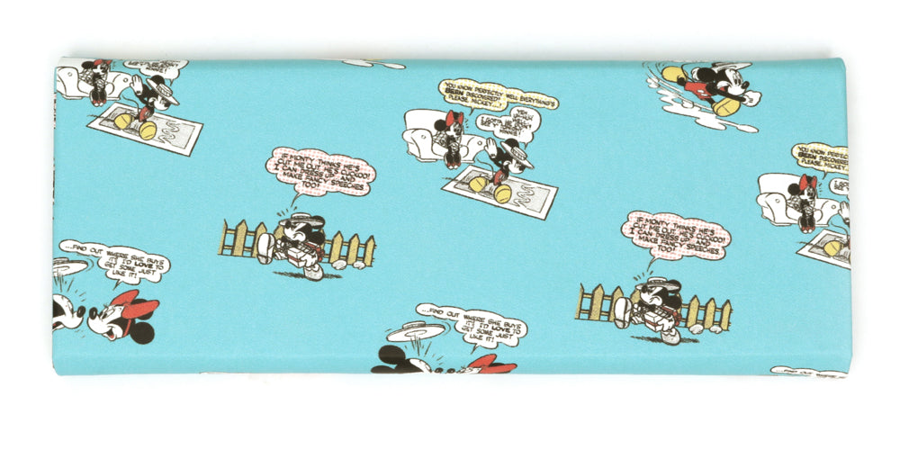 JINS x Disney Collection Foldable Eyeglass Case (Blue) - Lightweight & Durable Glasses Holder for Travel, Work, and Everyday Use