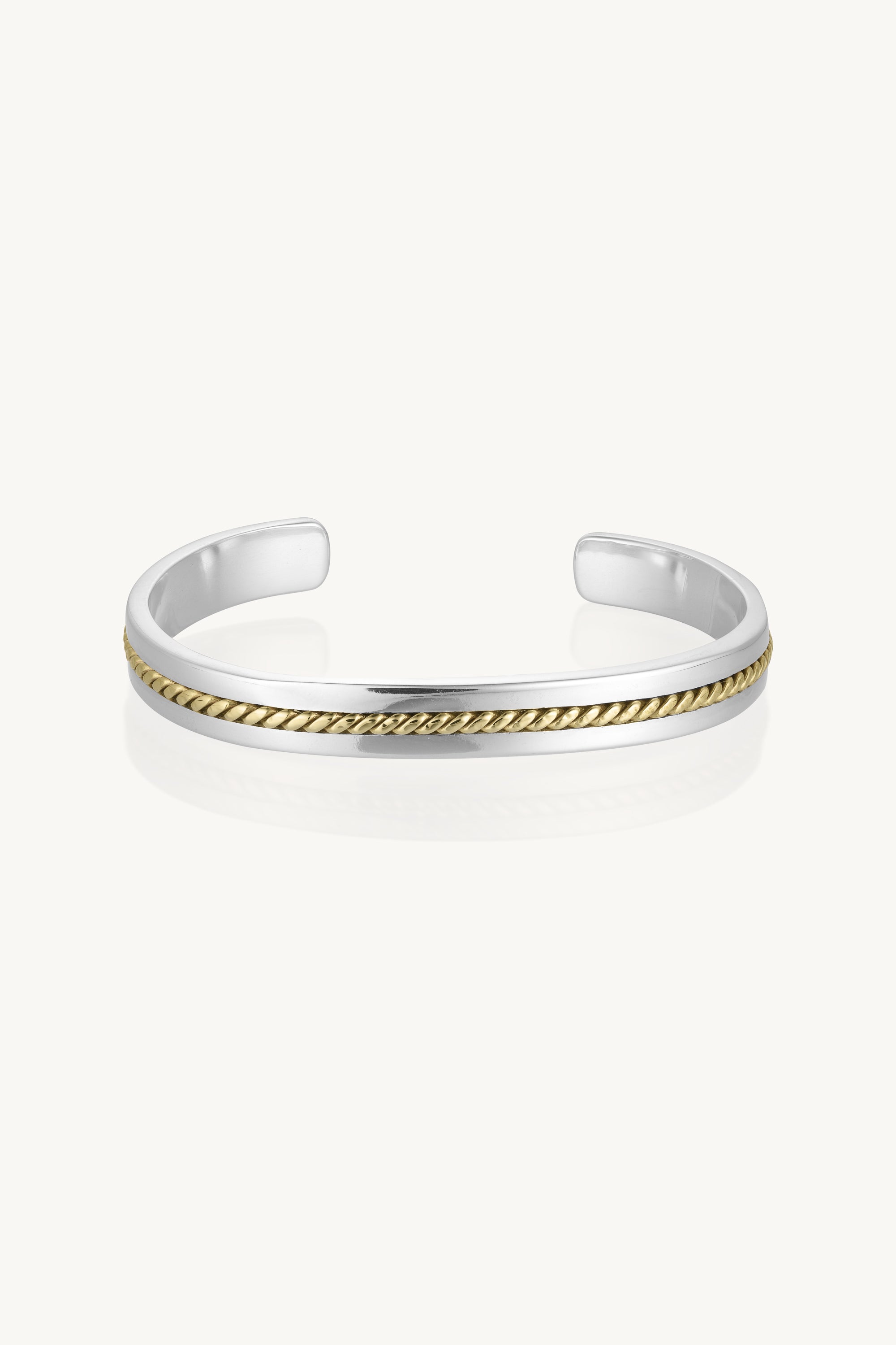 Braided Mixed Metal Cuff Bracelet for Women - Stylish Gold & Silver Bangle - Perfect for Casual Wear, Office & Evening Outfits