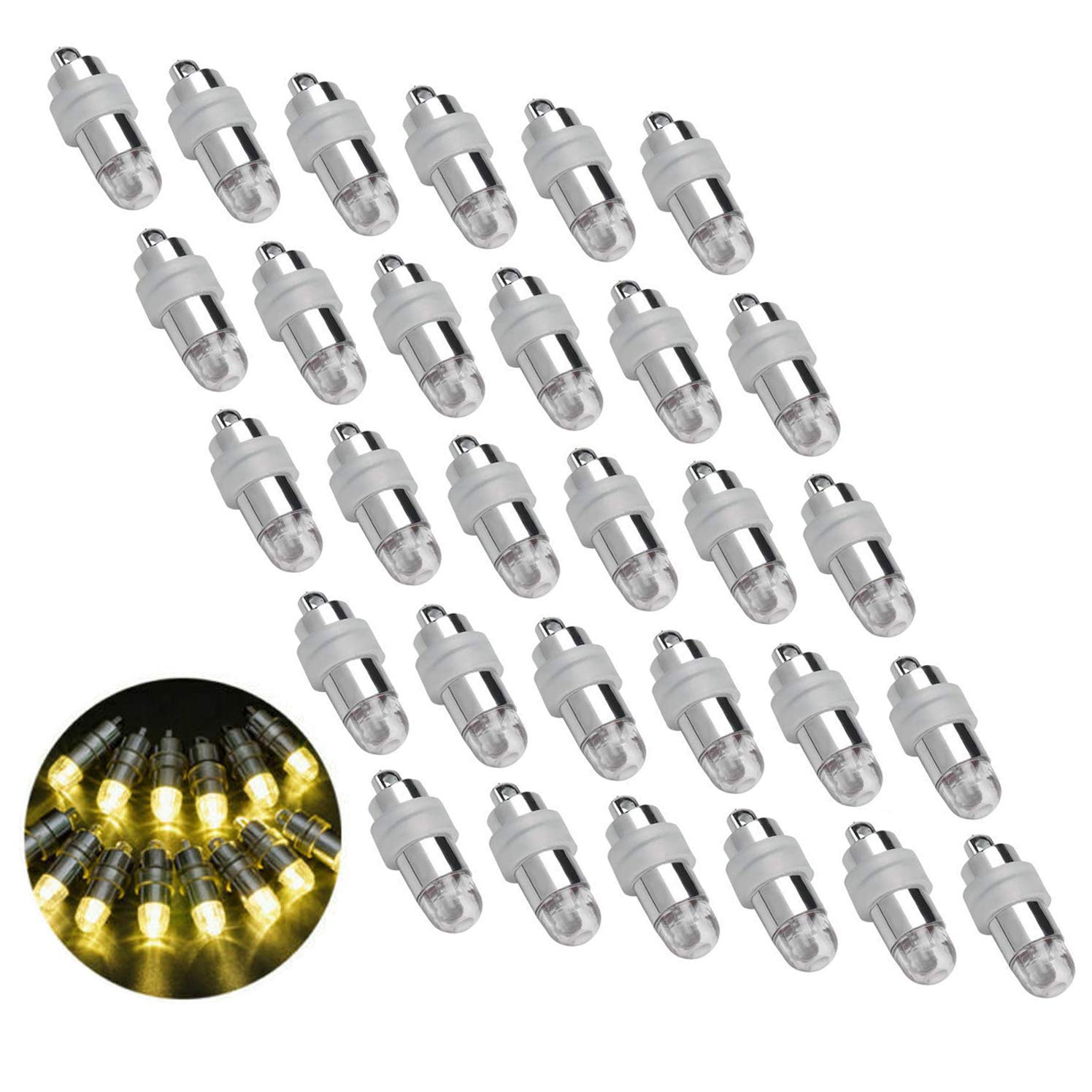 Lystin 30 Pack LED Party Lights - Waterproof Decorative Lights for Paper Lanterns, Balloons, Weddings, Halloween, Floral Parties - Perfect for Indoor & Outdoor Festivals, Backyard Decor, Christmas