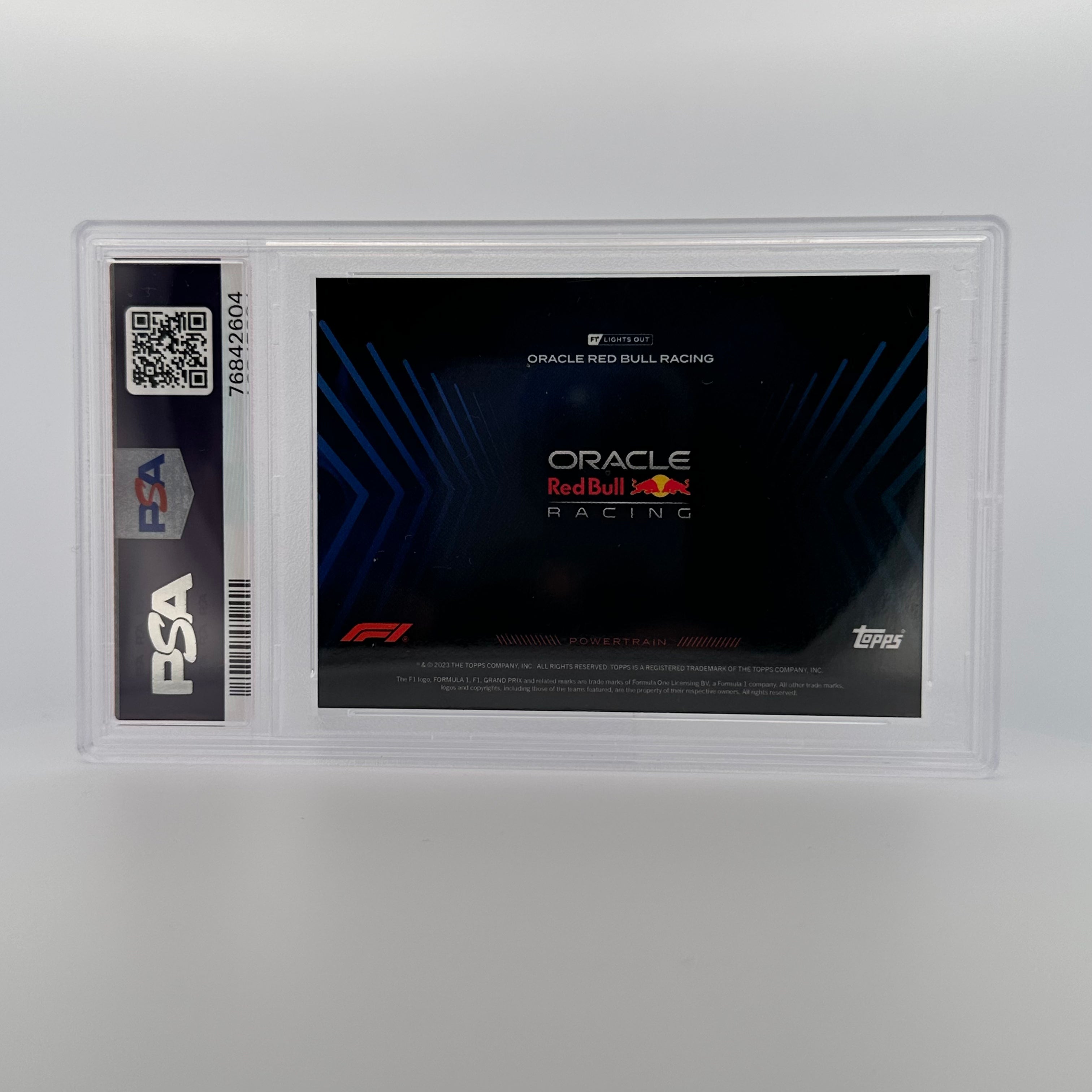 PSA 7 13/25 Oracle Red Bull Racing Powertrain Blue - Limited Edition Collectible for Formula 1 Fans & Motorsport Enthusiasts - Perfect for Display, Racing Memorabilia Collections, and Gift Giving