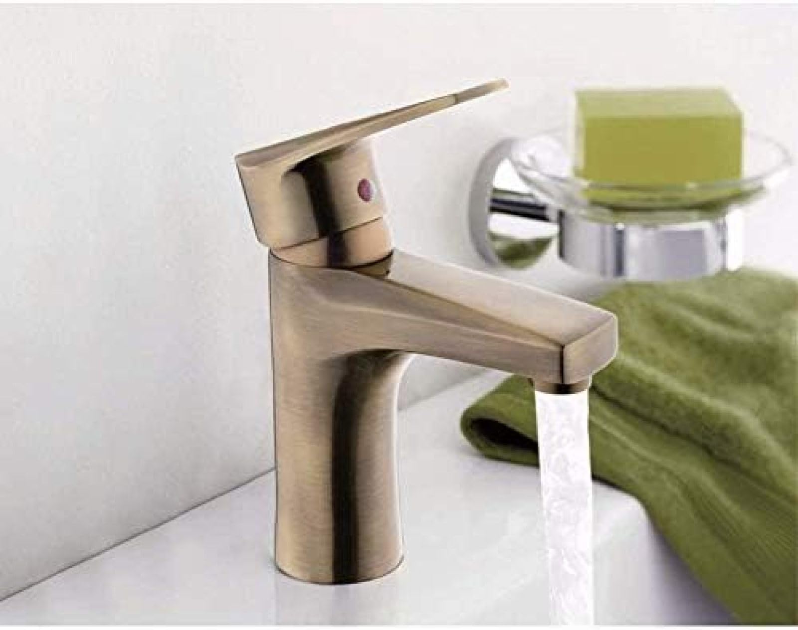 CRJUS Bronze Kitchen Faucet - Hot and Cold Water Mixer Tap for Sink Basin | Perfect for Modern Kitchens, Bathrooms & Utility Rooms