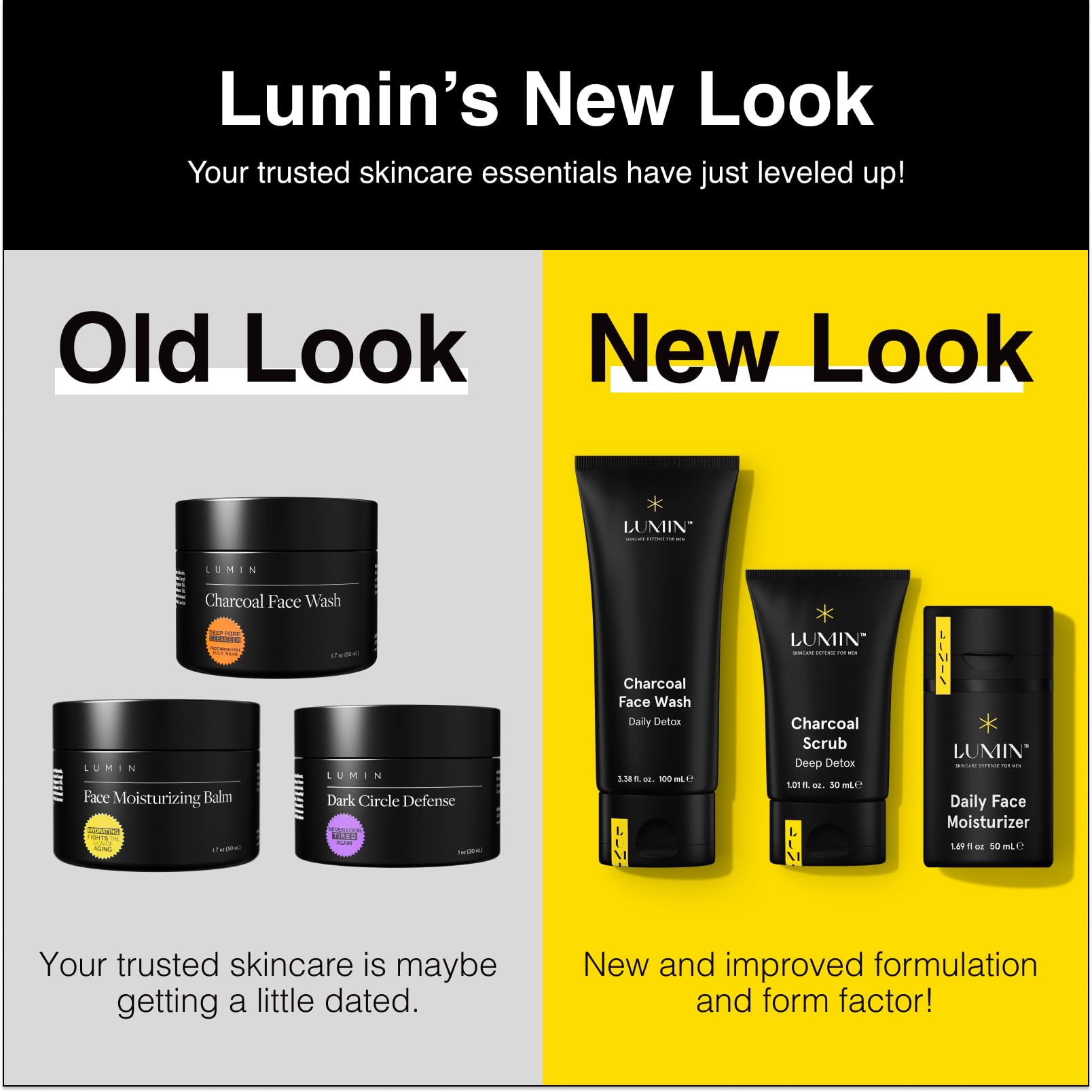 Lumin Men's Charcoal Face Wash - Deep Cleansing Charcoal Cleanser for Men & Women, 100ml (1 Pack) - Perfect for Daily Skincare & Acne-Prone Skin