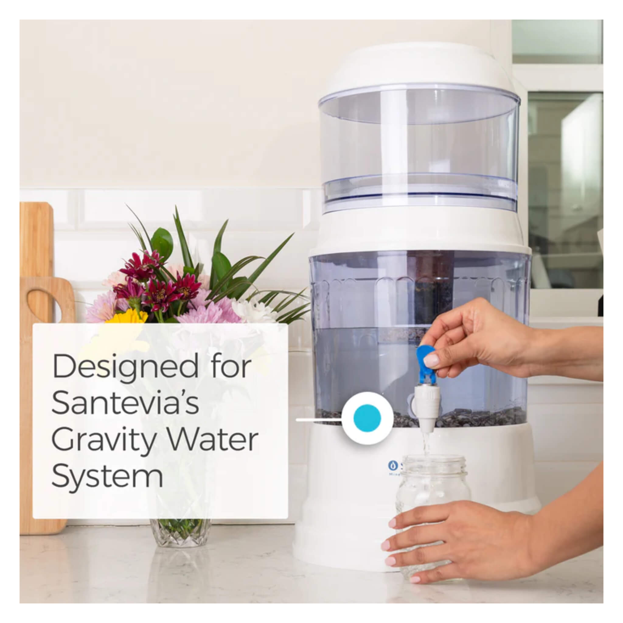 Santevia Mineral Stones for Water Filtration - Natural Alkaline pH Balancing Stones for Pitchers, Dispensers & Countertop Systems - Improve Taste & Add Essential Minerals to Drinking Water