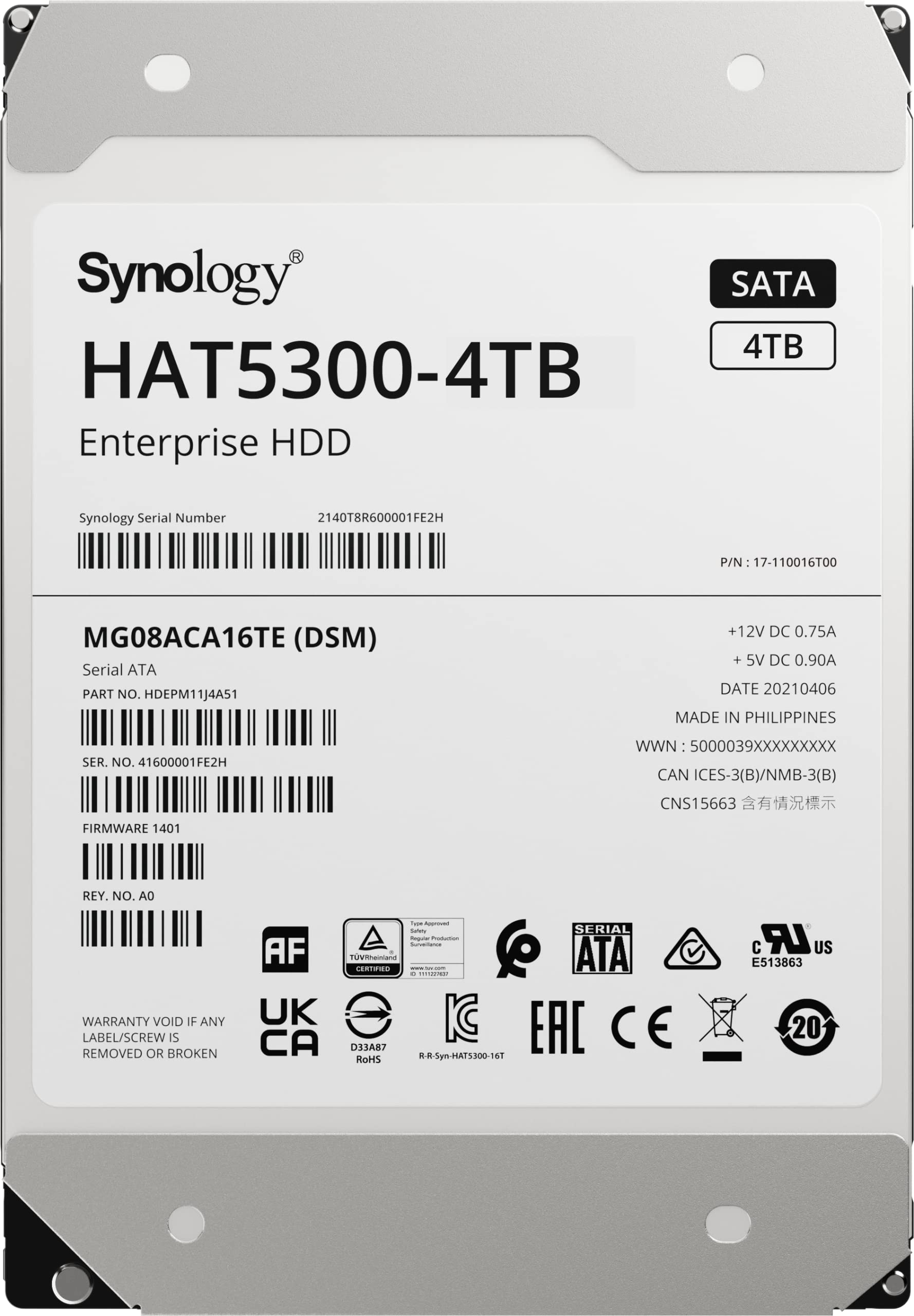 Seagate HAT5300 4TB Enterprise HDD - High-Performance Hard Drive for Servers, Data Centers & Cloud Storage - Reliable Storage Solution for Business & IT Professionals