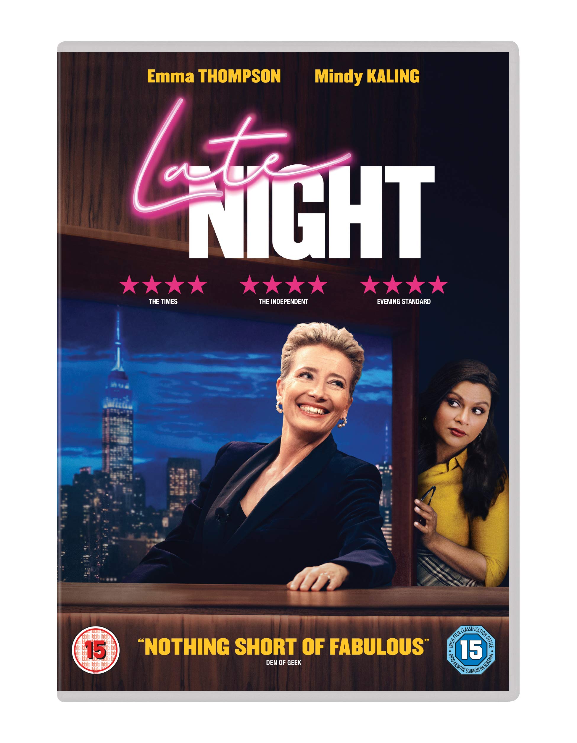 Late Night (2019) DVD - Comedy Movie with Emma Thompson & Mindy Kaling - Perfect for Movie Nights & Comedy Lovers