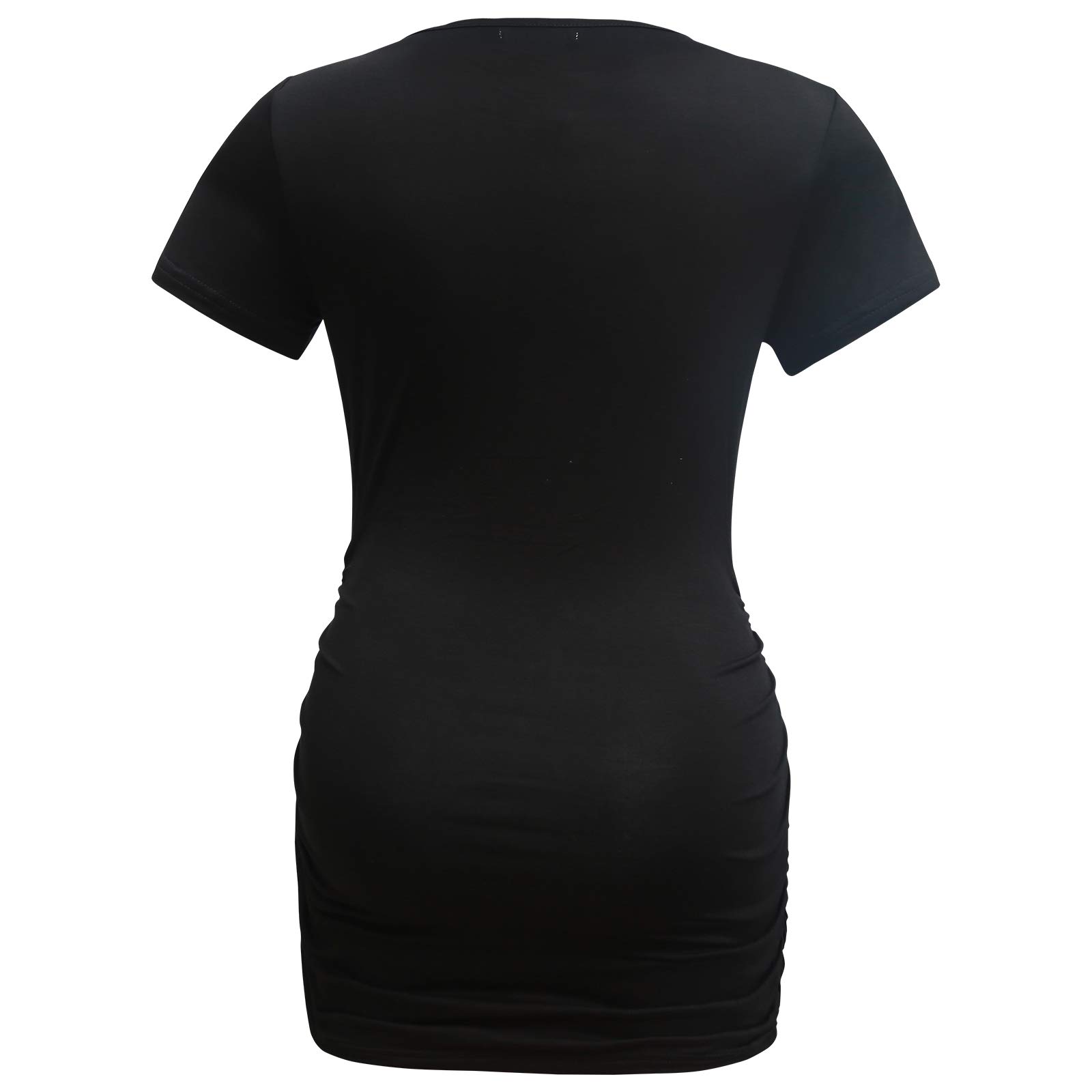 Bearsland Women's Maternity T-Shirt 3 Pack - Soft Stretch Side Ruched Pregnancy Tee Tops for Expecting Moms | Comfortable Nursing & Everyday Wear for Work, Home & Outings